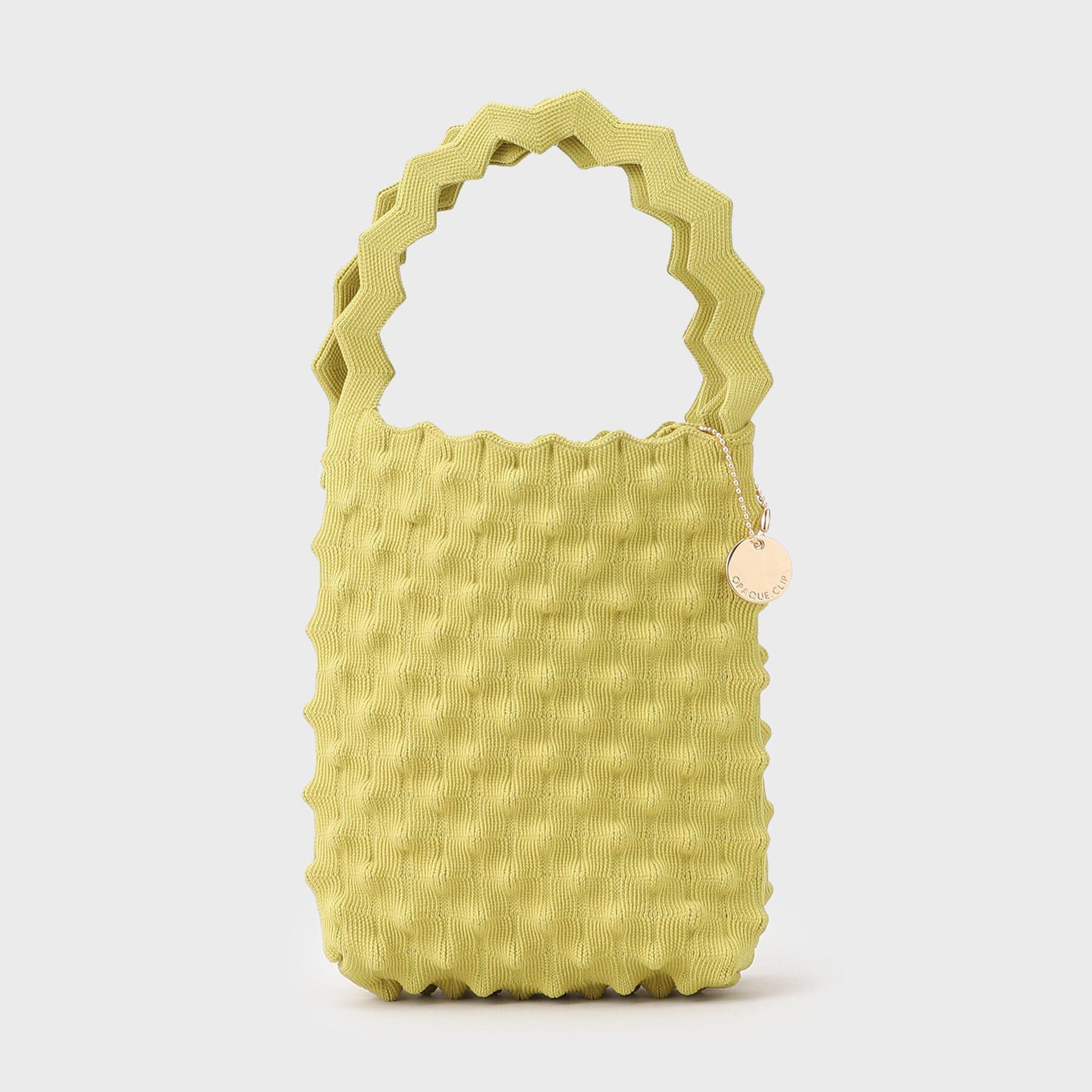 OPAQUE.CLIP「ポコポコニットバッグ」|ハンドバッグ|マスタード(033)