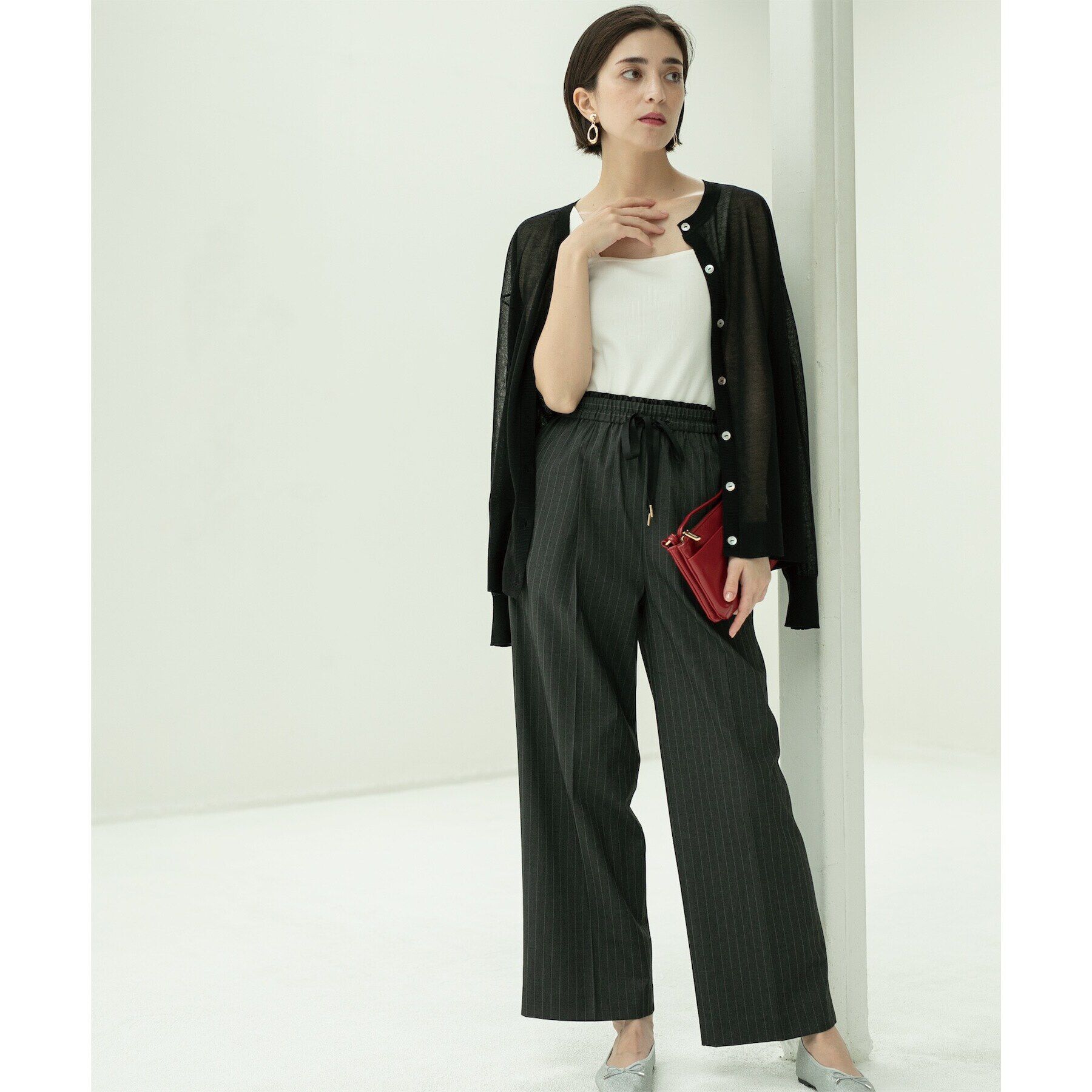 OPAQUE.CLIP「前後2WAY シアーニットプルオーバー【洗濯機洗い可/抗ピル】」|ニット・セーター|