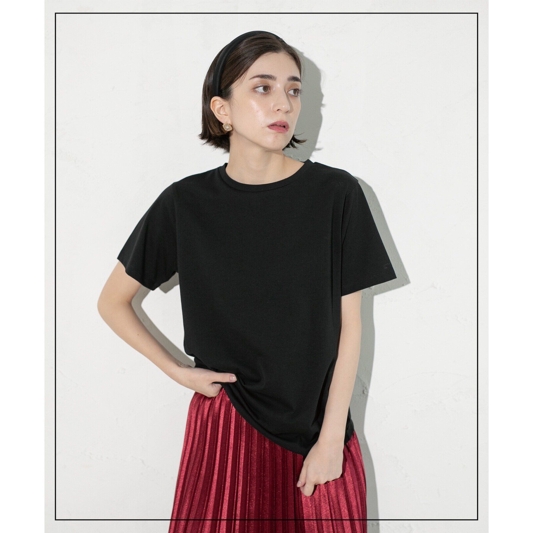 OPAQUE.CLIP「ベーシックTシャツ【接触冷感／UVケア／汗染み防止】」|Tシャツ・カットソー|