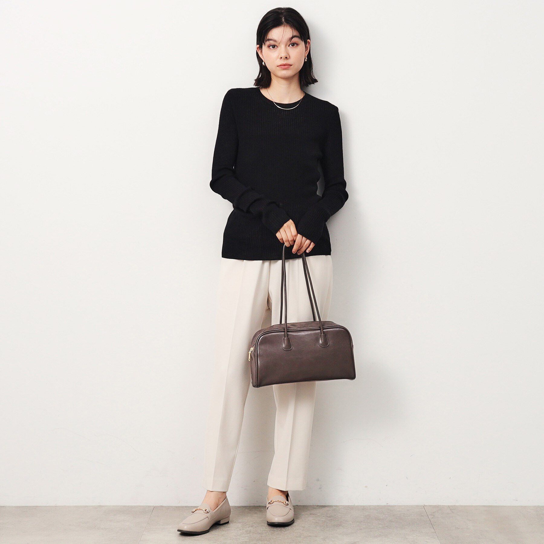 OPAQUE.CLIP「オイル調合皮ワイドボストンバッグ」|ボストンバッグ|