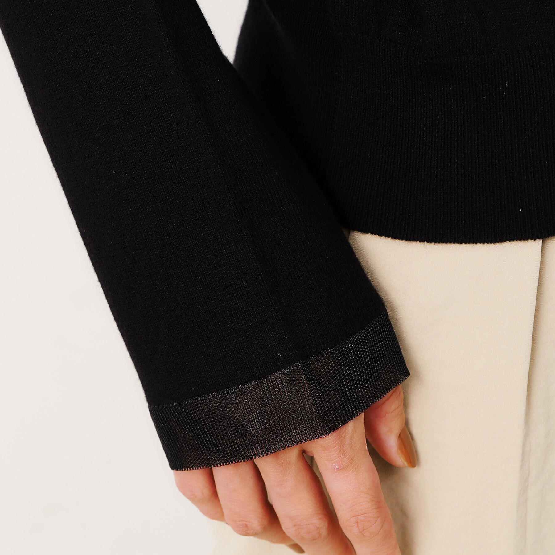 OPAQUE.CLIP「UV ネックシアークルーニットカーディガン【洗濯機洗い可】」|カーディガン|