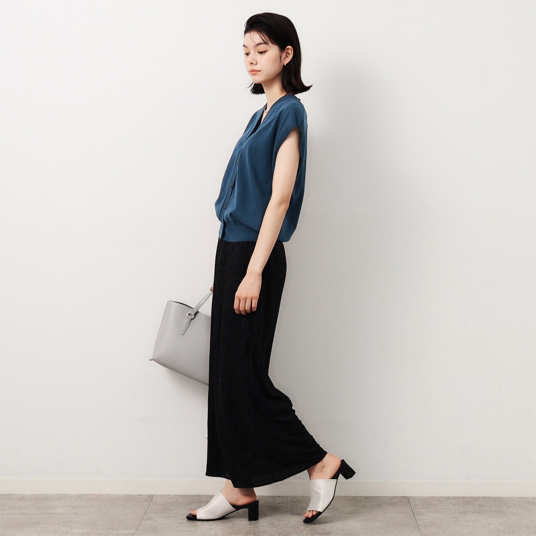 OPAQUE.CLIP「Vネックニットベスト/セットアップ対応【洗濯機洗い可】」|ベスト・ジレ|