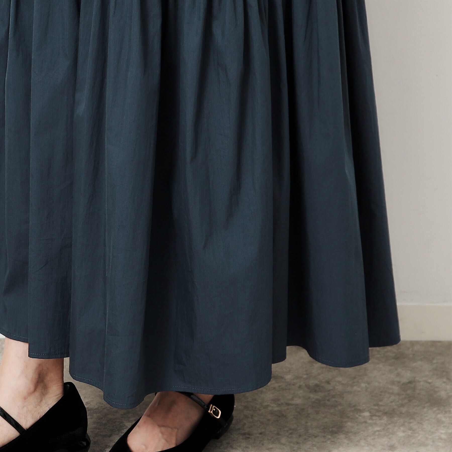 OPAQUE.CLIP「シャーリング切替ボリュームフレアスカート【洗濯機洗い可】」|スカート|