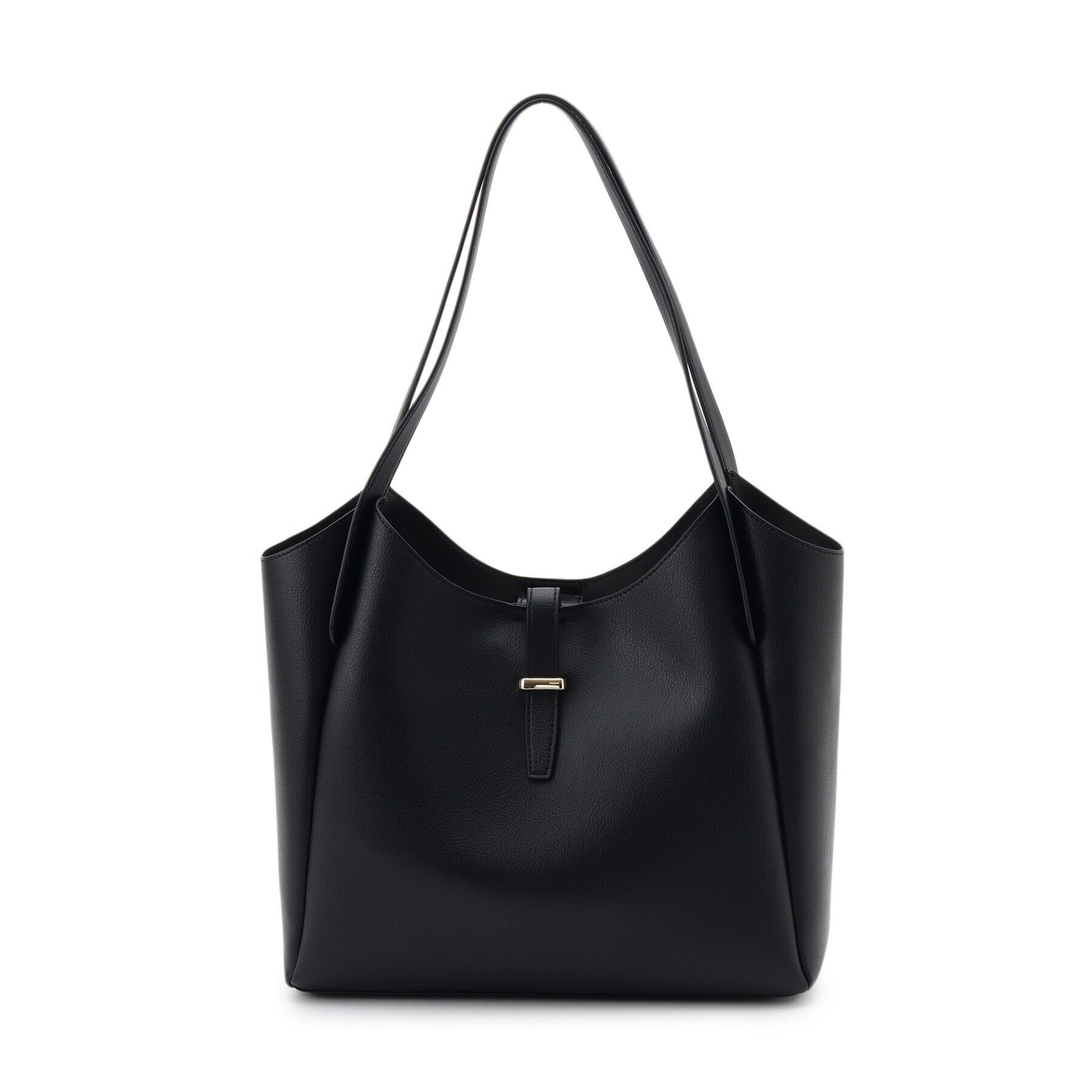 OPAQUE.CLIP「【A4サイズ対応】フロントベルト調トートバッグ」|トートバッグ|ブラック(019)