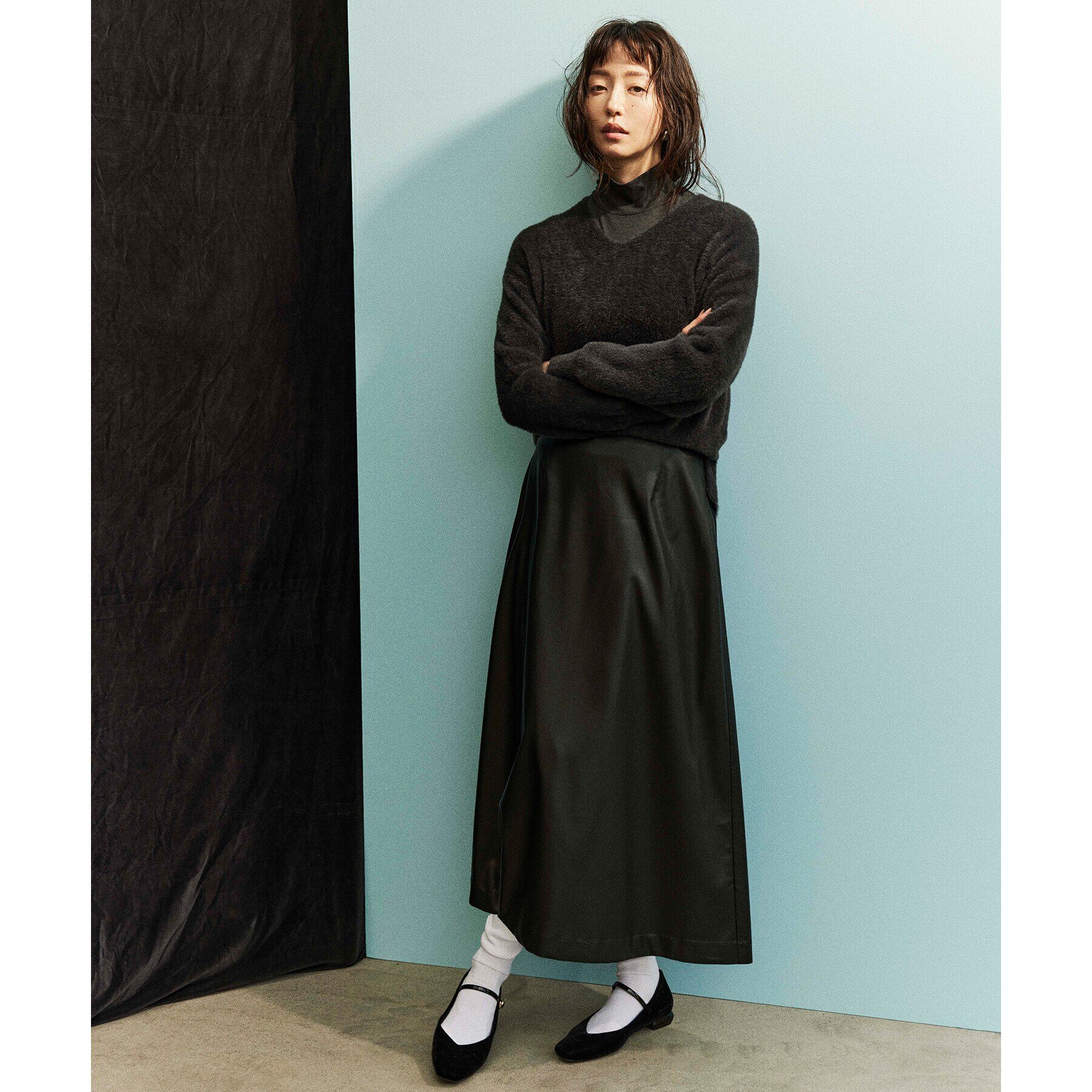 OPAQUE.CLIP「【抗菌防臭加工／長さ調整可能】ベロアメリージェーン」|パンプス|