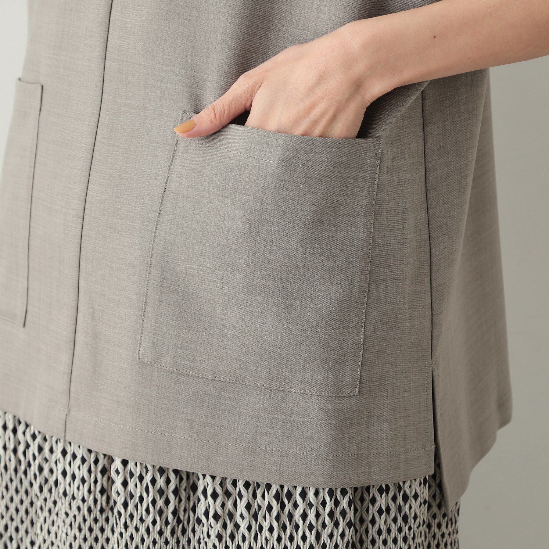 OPAQUE.CLIP「Vネックプルオーバージレ【洗濯機洗い可】」|ベスト・ジレ|