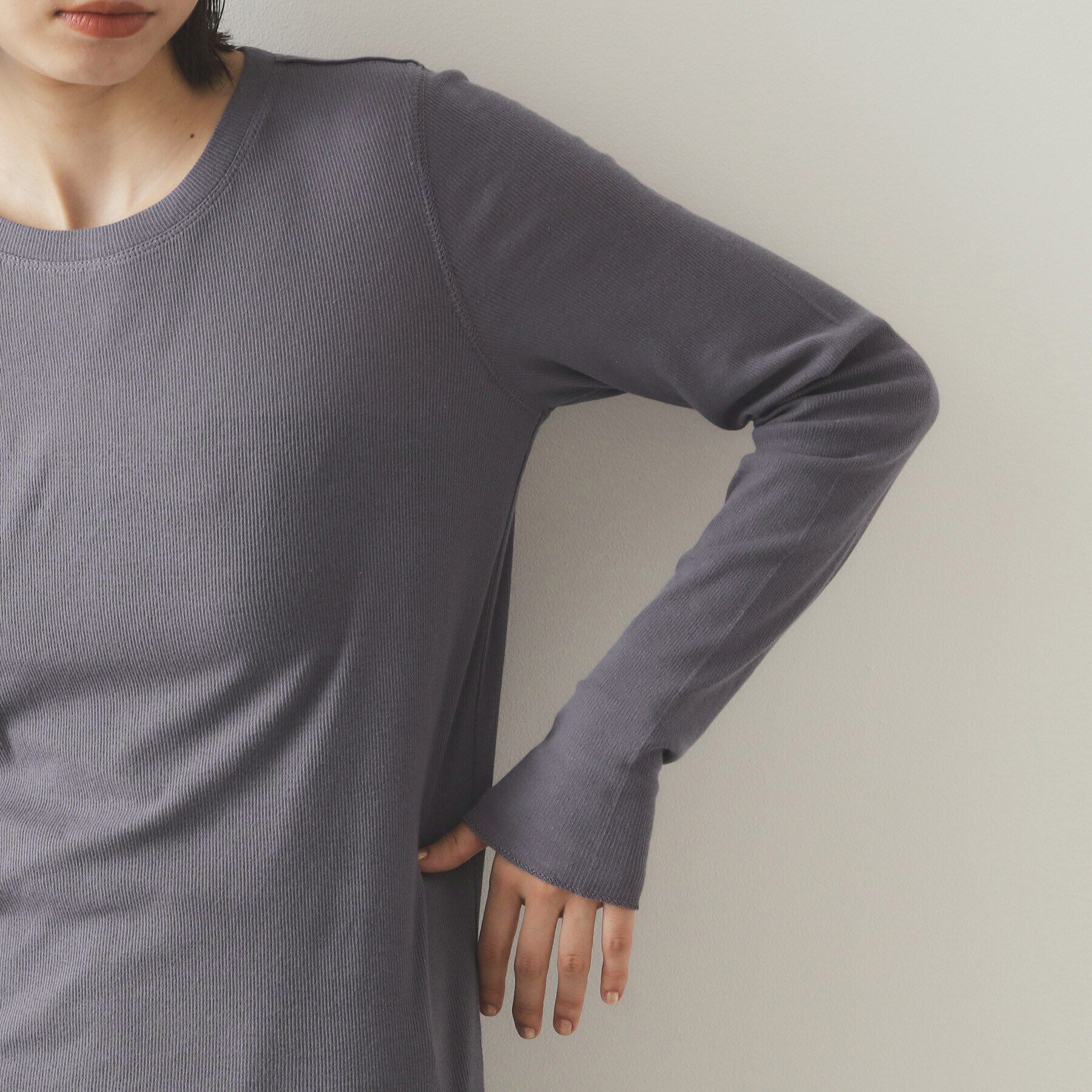 OPAQUE.CLIP「シアーコットン クルーネックカットソー【洗濯機洗い可】」|Tシャツ・カットソー|