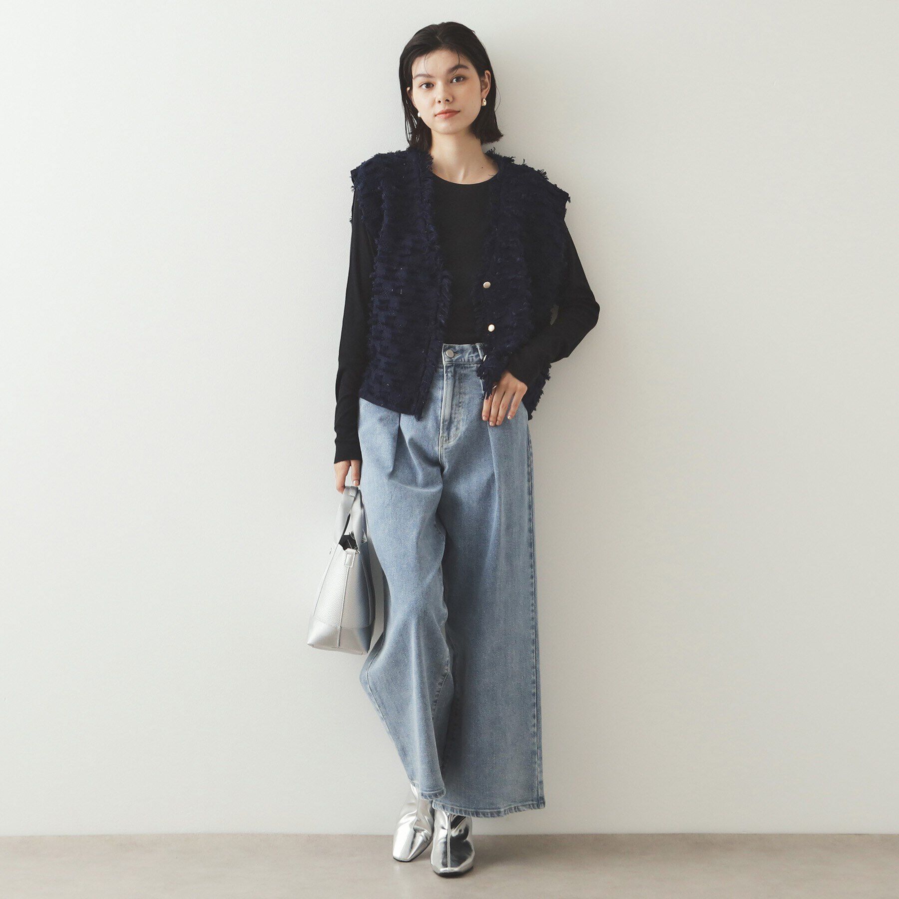 OPAQUE.CLIP「シアーコットン クルーネックカットソー【洗濯機洗い可】」|Tシャツ・カットソー|