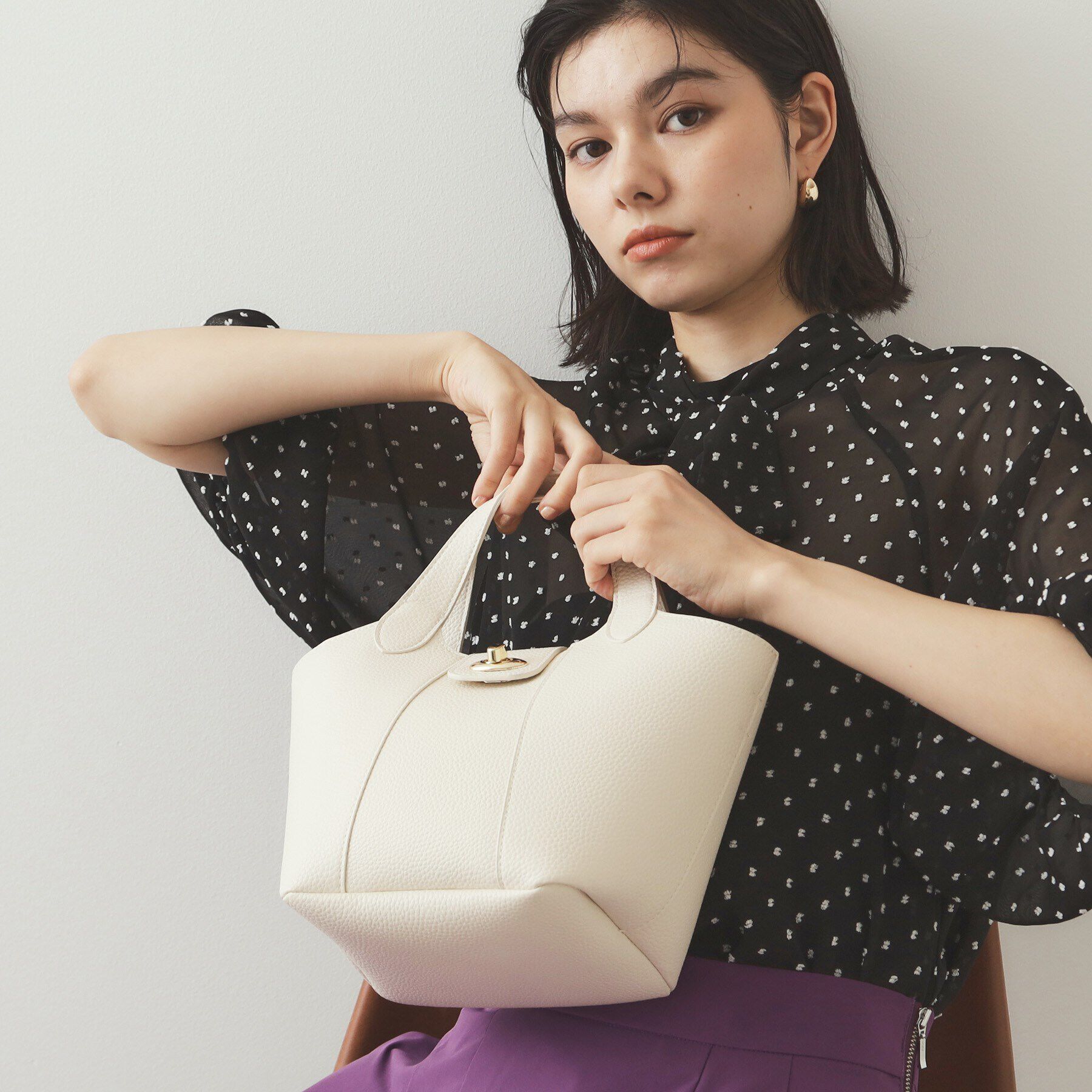 OPAQUE.CLIP「【2WAY】フロントひねりデザイントートバッグ」|トートバッグ|