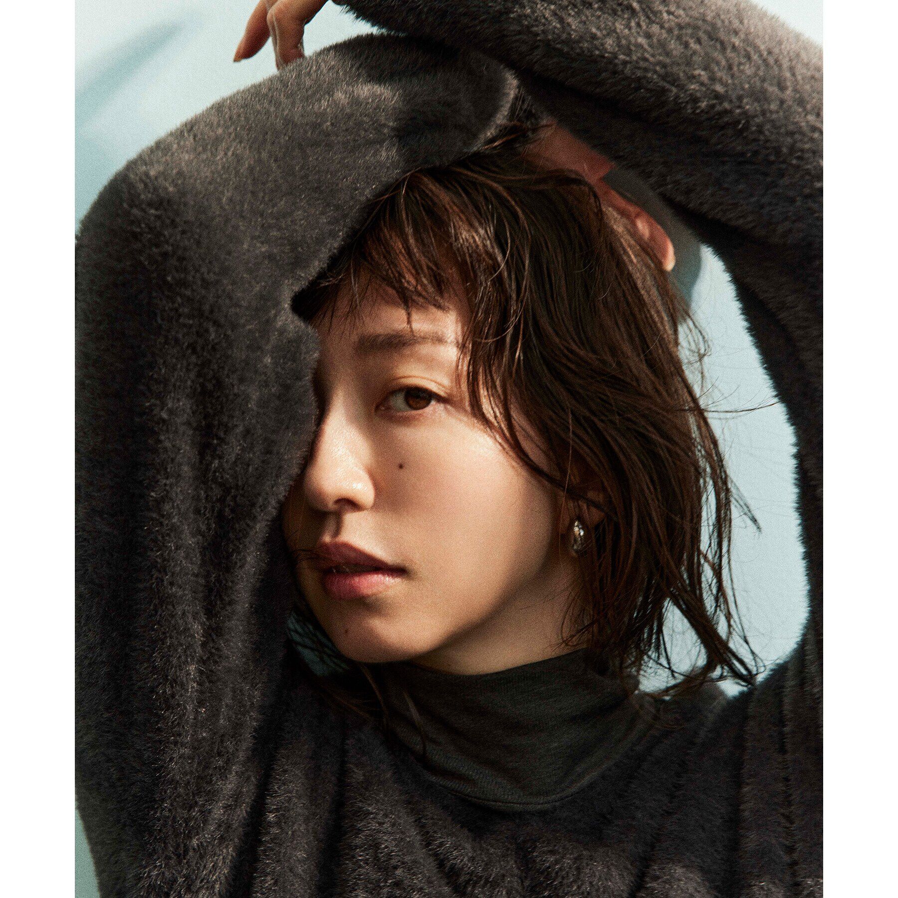 OPAQUE.CLIP「《5color/S-LLsize》フェザーヤーンVネックニット【洗濯機洗い可／抗ピル】」|ニット・セーター|