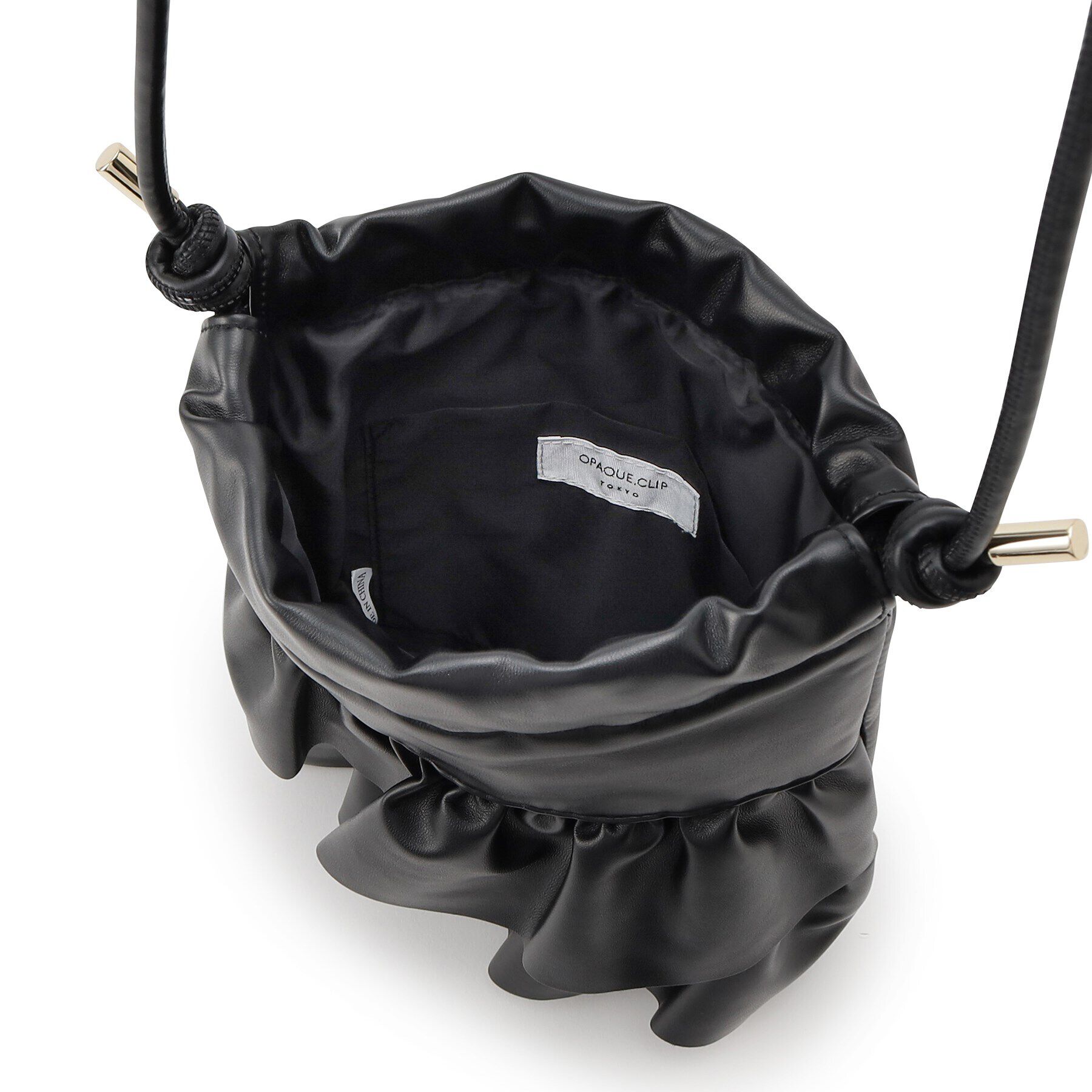 OPAQUE.CLIP「【長さ調整可能】合皮ティアードフリルミニショルダーバッグ」|ショルダー・メッセンジャー|