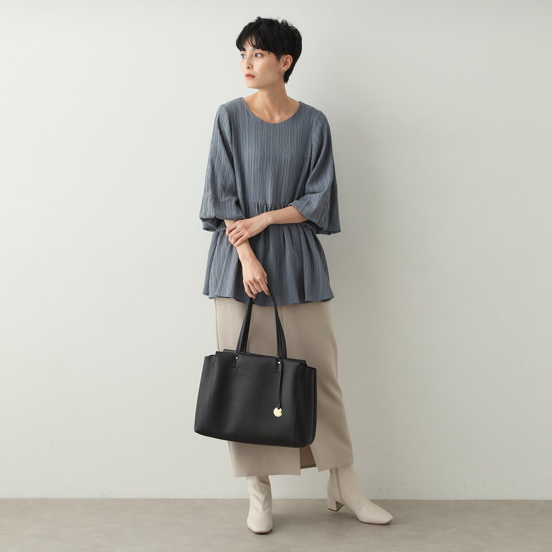 OPAQUE.CLIP「【人間工学/A4サイズ対応】シュリンクトートバッグ」|トートバッグ|