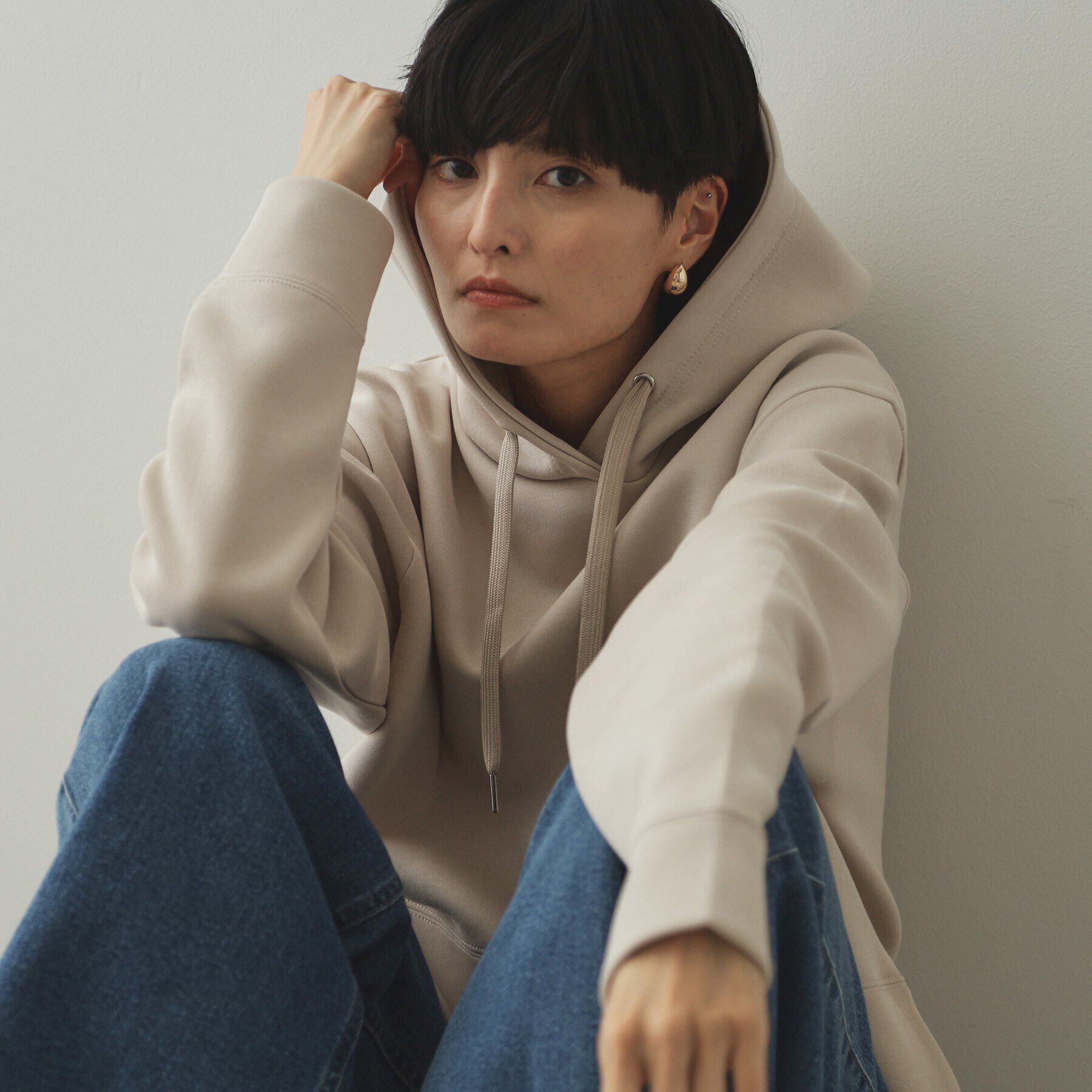 OPAQUE.CLIP「ショートフーディ/セットアップ対応【洗濯機洗い可】」|パーカー|