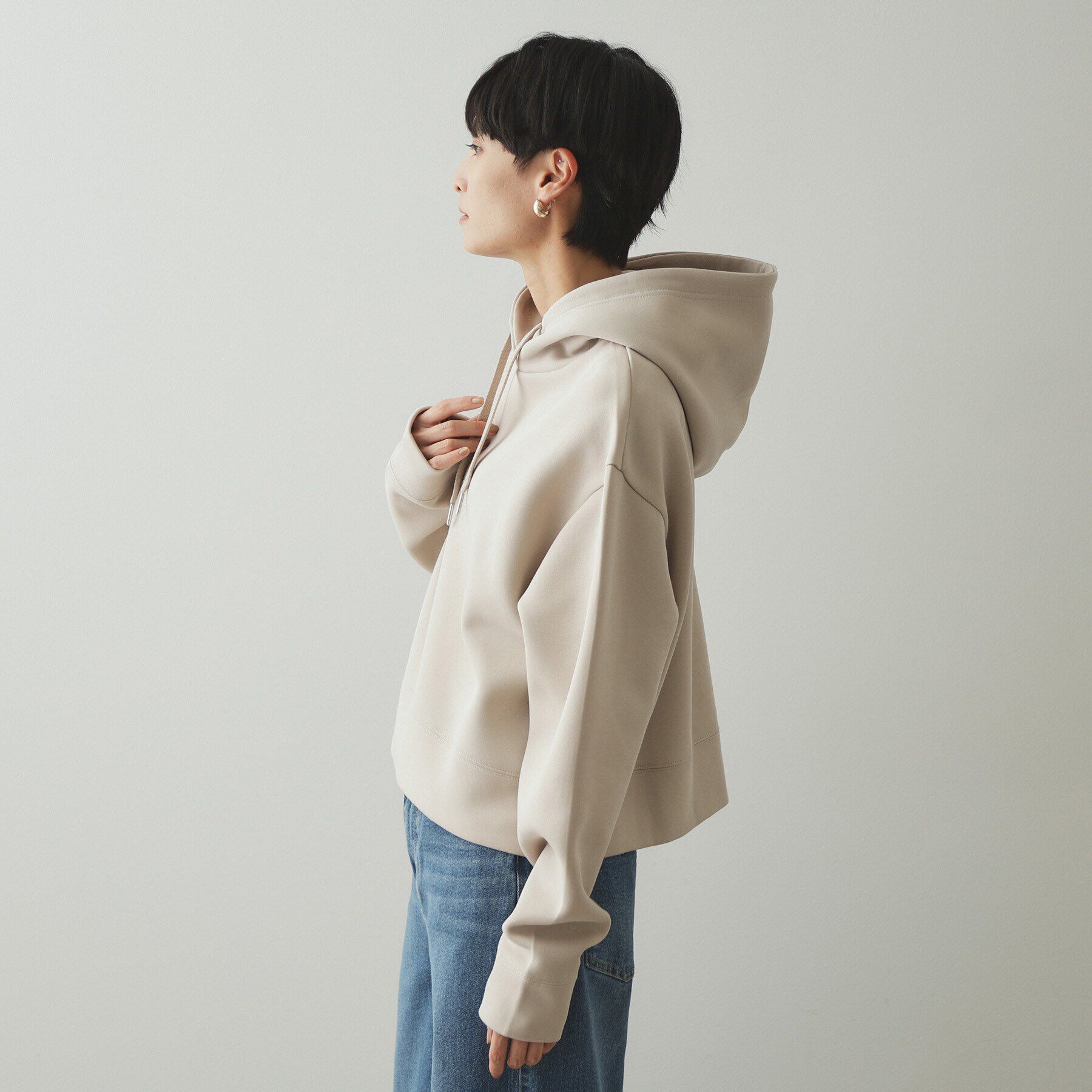 OPAQUE.CLIP「ショートフーディ/セットアップ対応【洗濯機洗い可】」|パーカー|