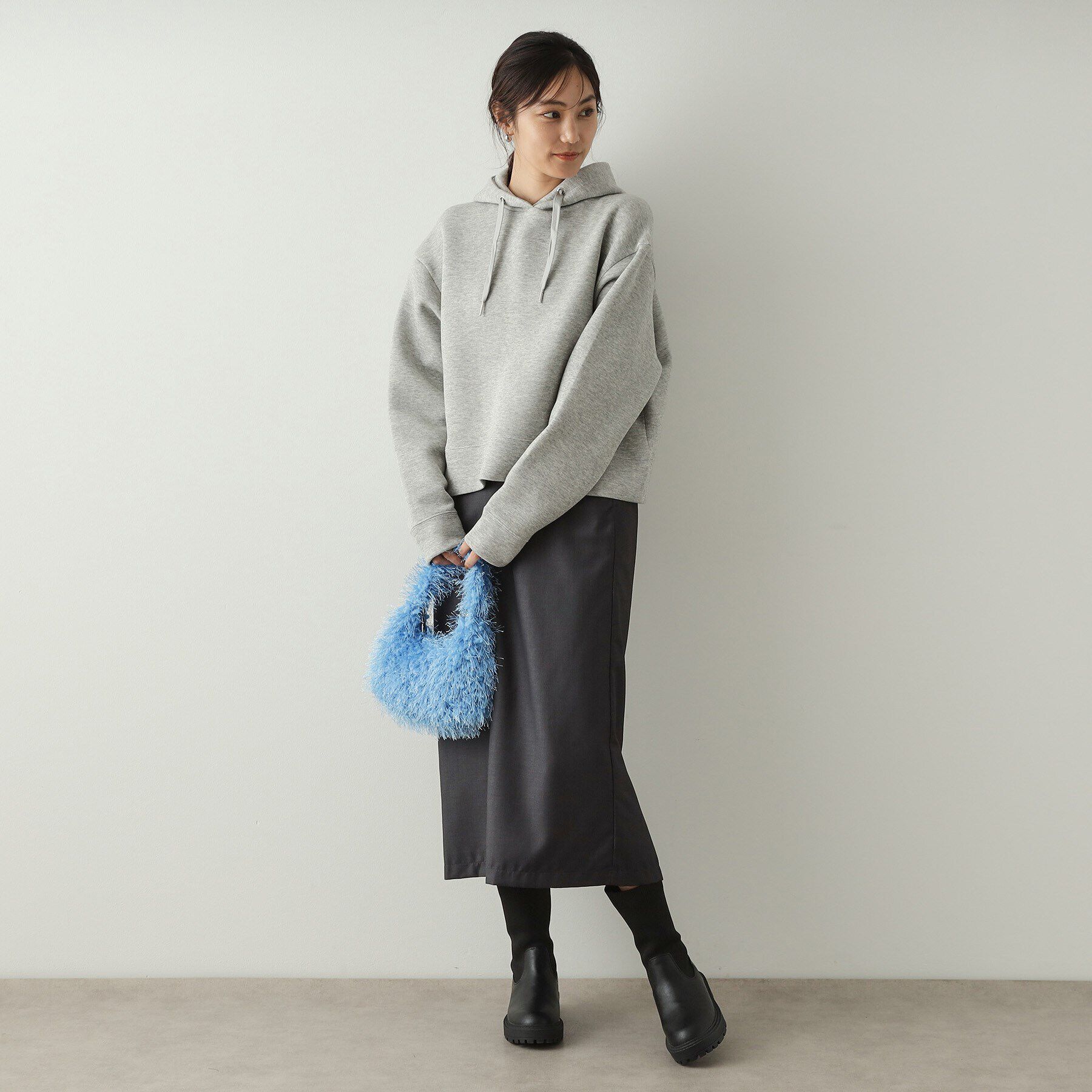 OPAQUE.CLIP「ショートフーディ/セットアップ対応【洗濯機洗い可】」|パーカー|