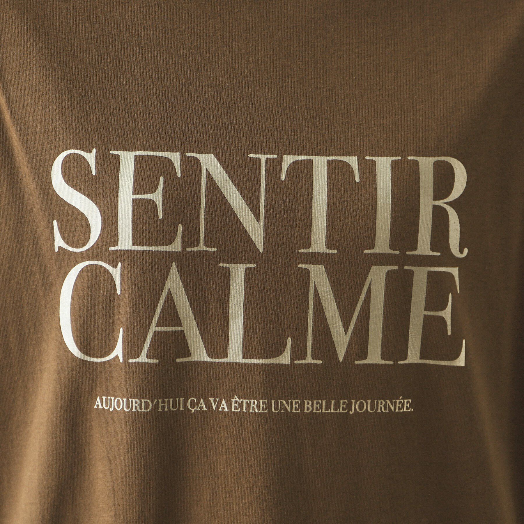 OPAQUE.CLIP「箔ロゴプリント ロングTシャツ【洗濯機洗い可】」|Tシャツ・カットソー|