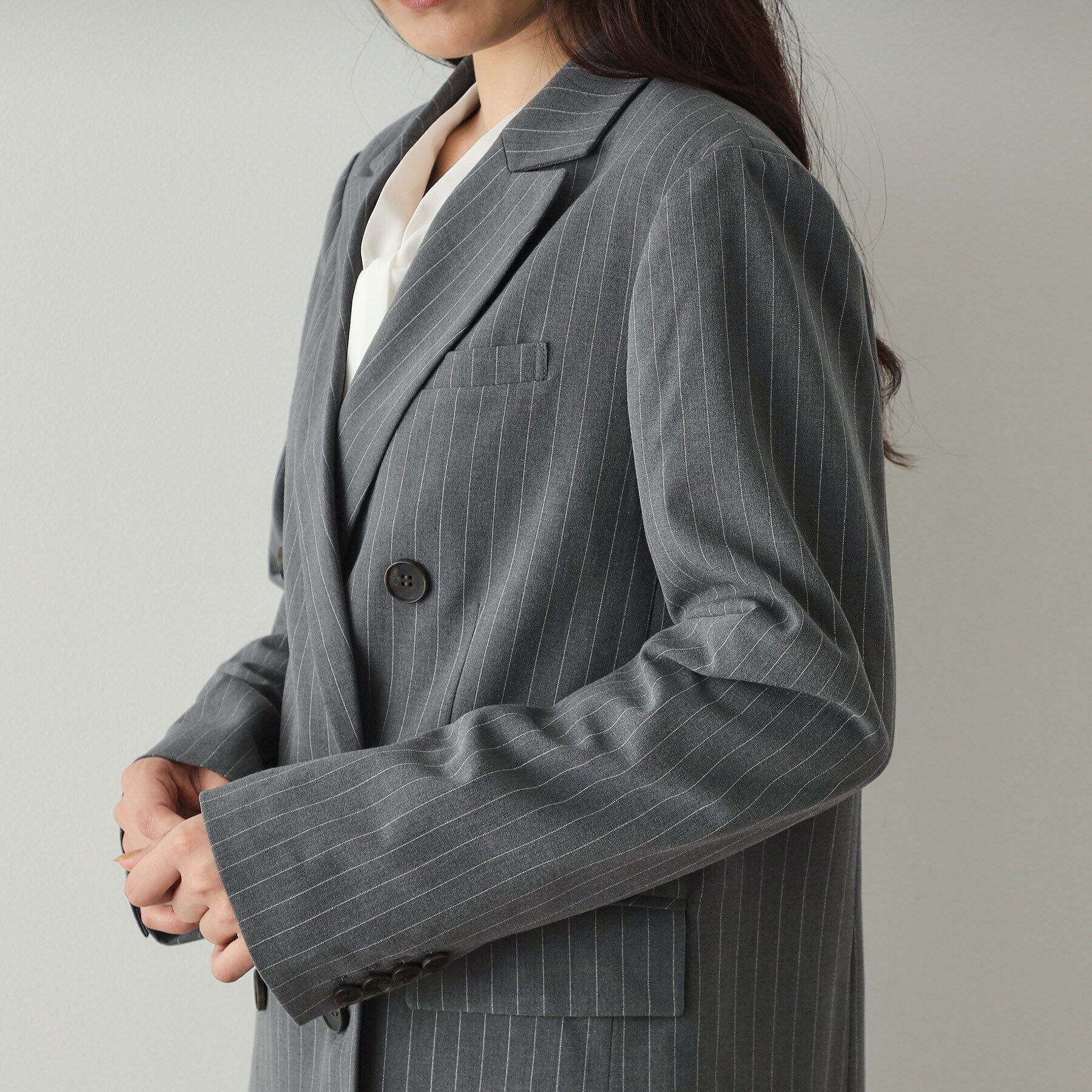 OPAQUE.CLIP「ダブルテーラードジャケット【洗える】」|テーラードジャケット|