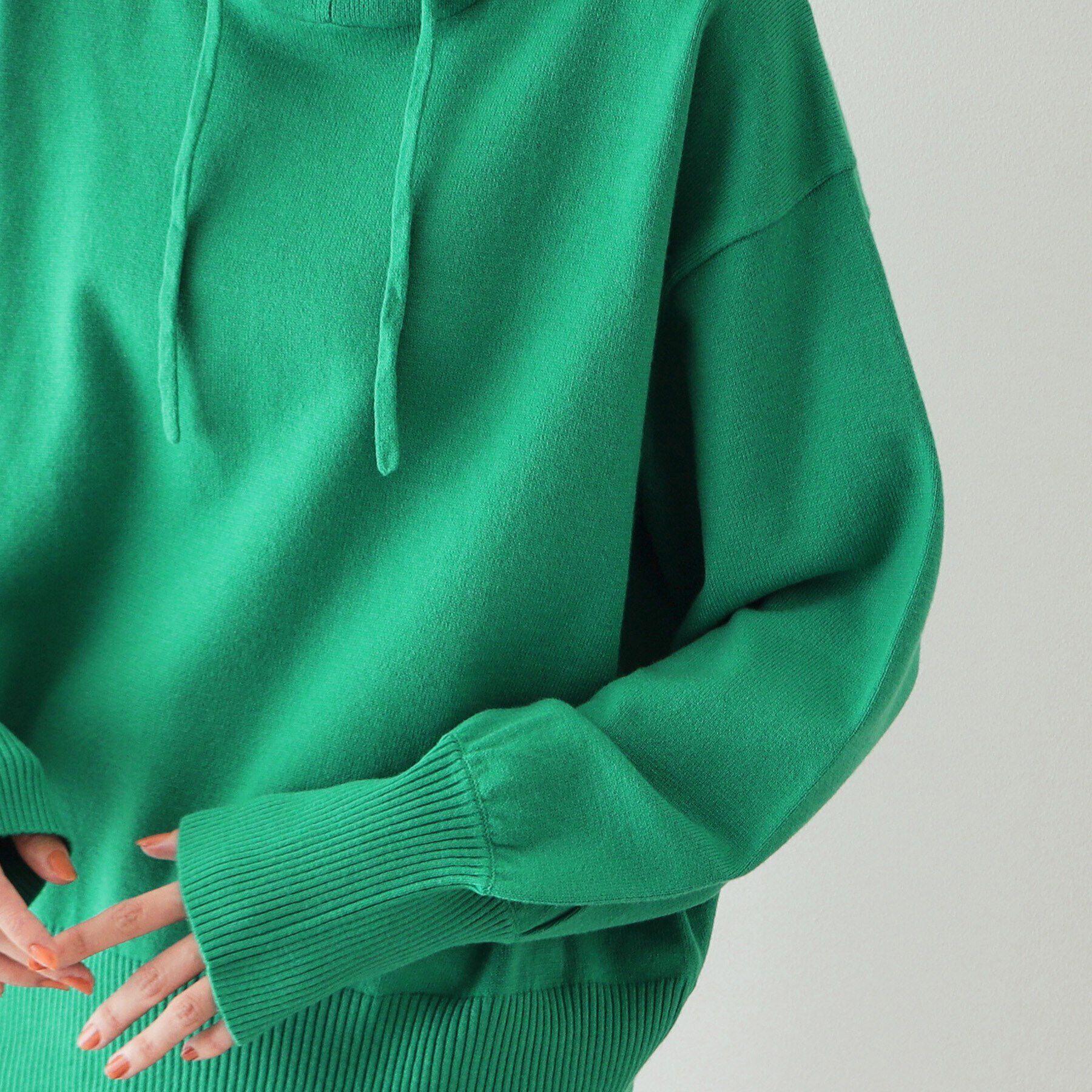 OPAQUE.CLIP「フーディニットプルオーバー【洗濯機洗い可】」|ニット・セーター|