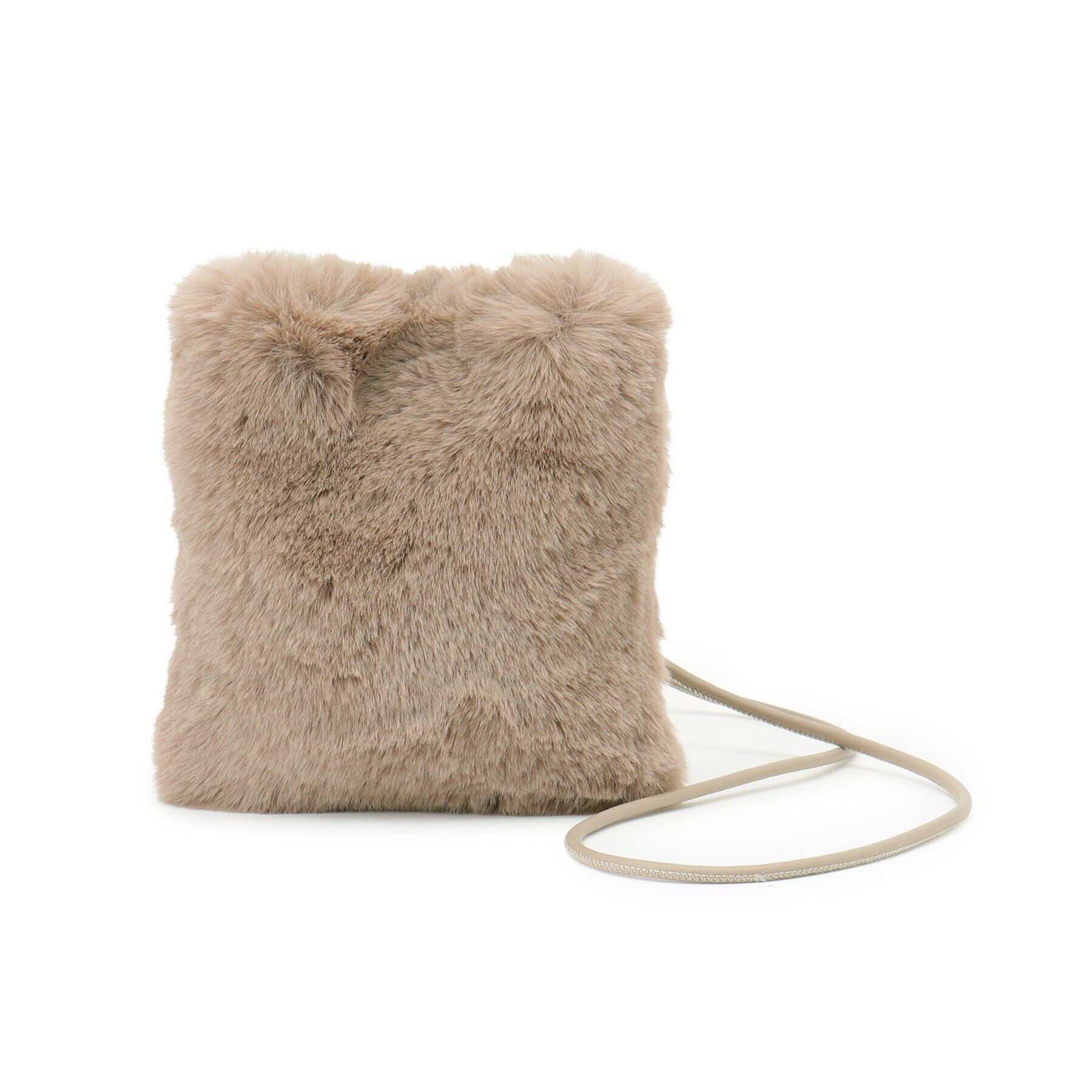 OPAQUE.CLIP「フェイクファースクエアミニポシェット」|ショルダー・メッセンジャー|