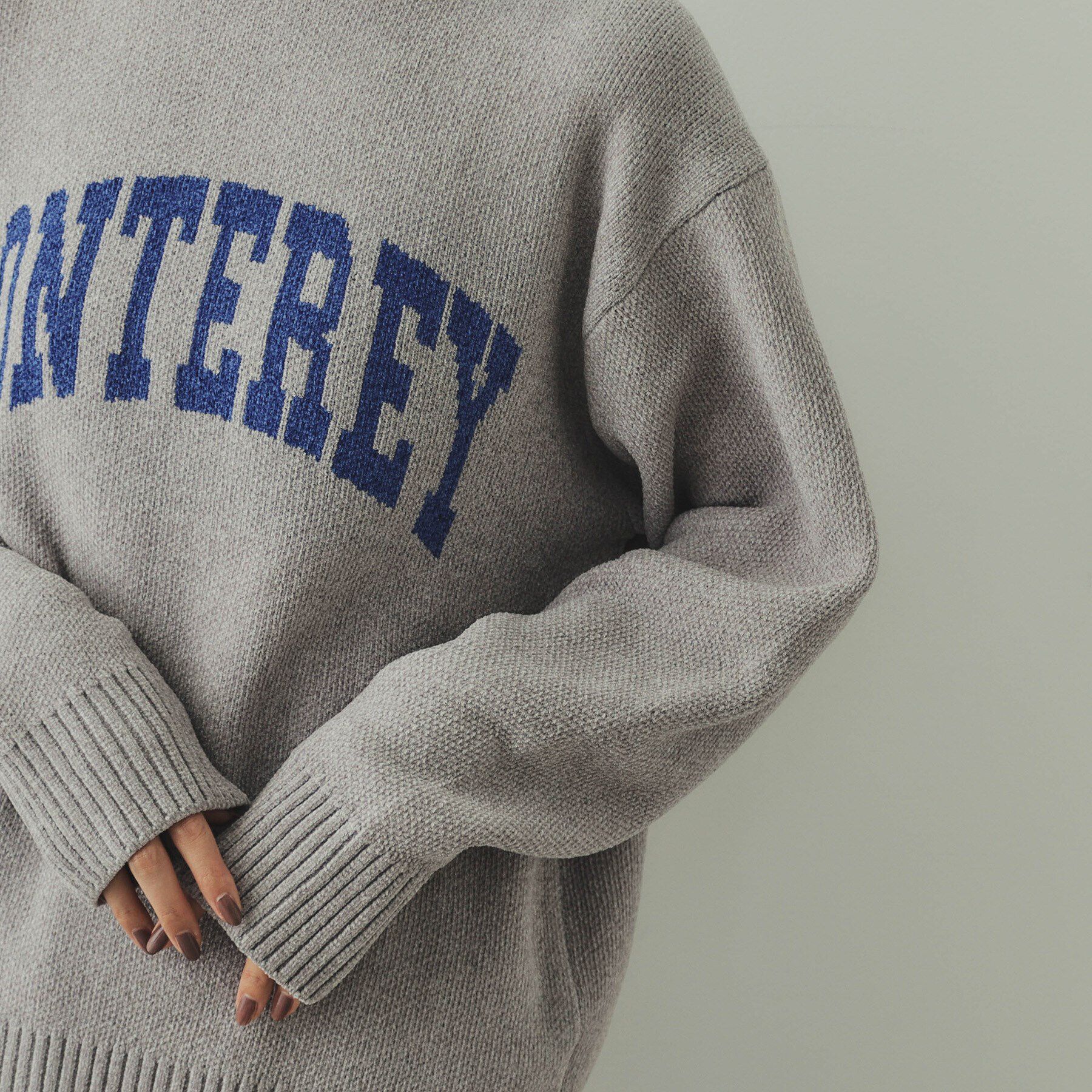 OPAQUE.CLIP「モールロゴジャカードニット【洗濯機洗い可】」|ニット・セーター|