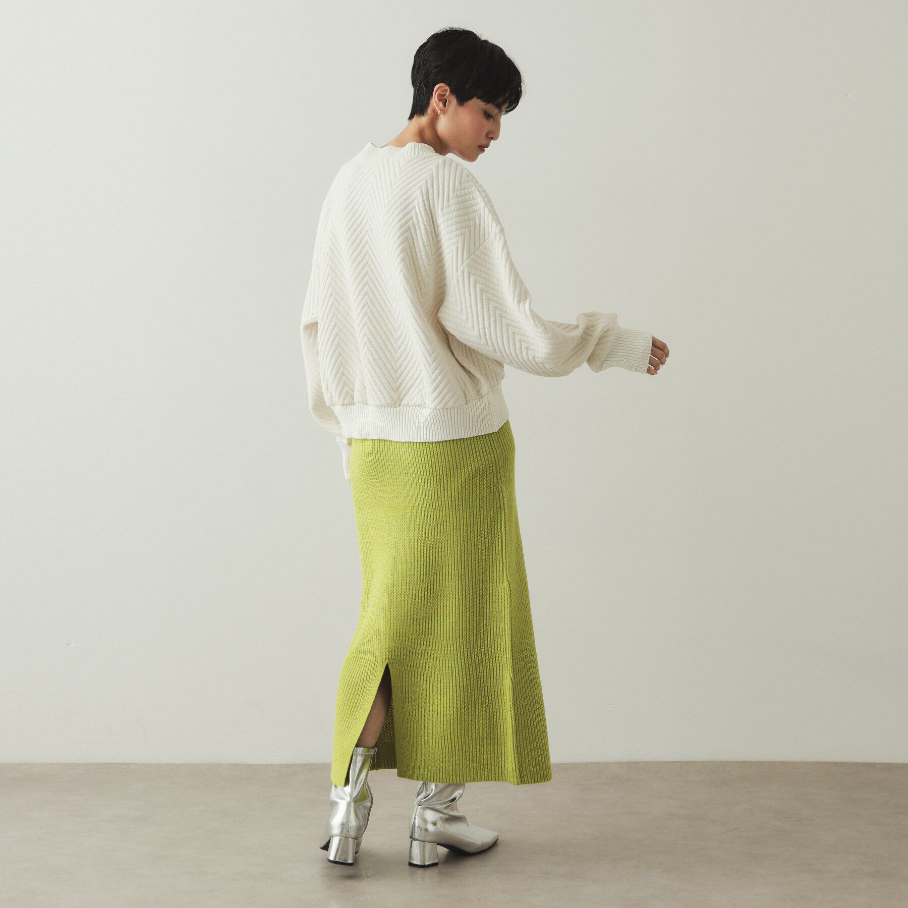 OPAQUE.CLIP「ミドルゲージナロースカート／セットアップ対応【洗濯機洗い可】」|スカート|