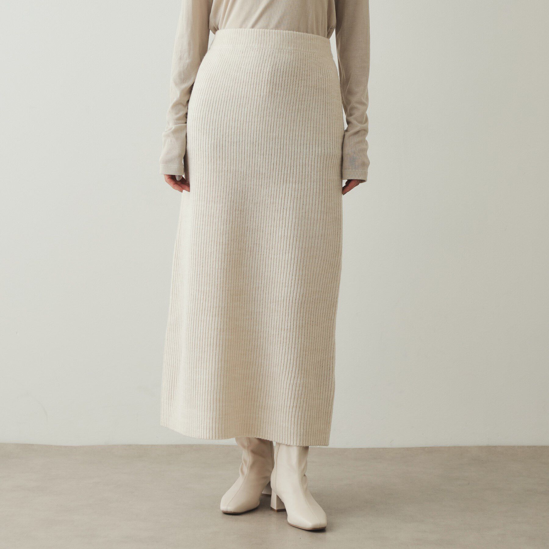 OPAQUE.CLIP「ミドルゲージナロースカート／セットアップ対応【洗濯機洗い可】」|スカート|