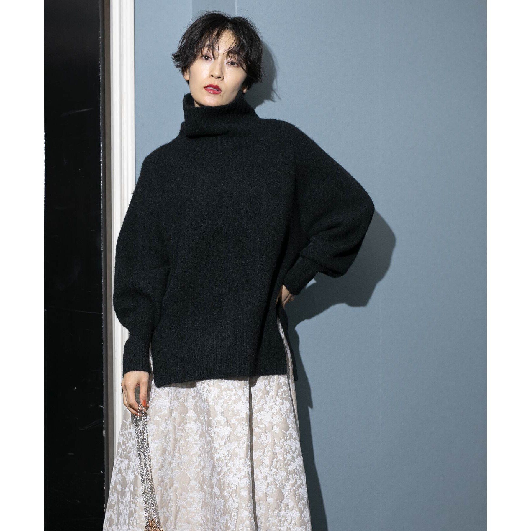 OPAQUE.CLIP「ミドルゲージハイネックニット【洗濯機洗い可】」|ニット・セーター|