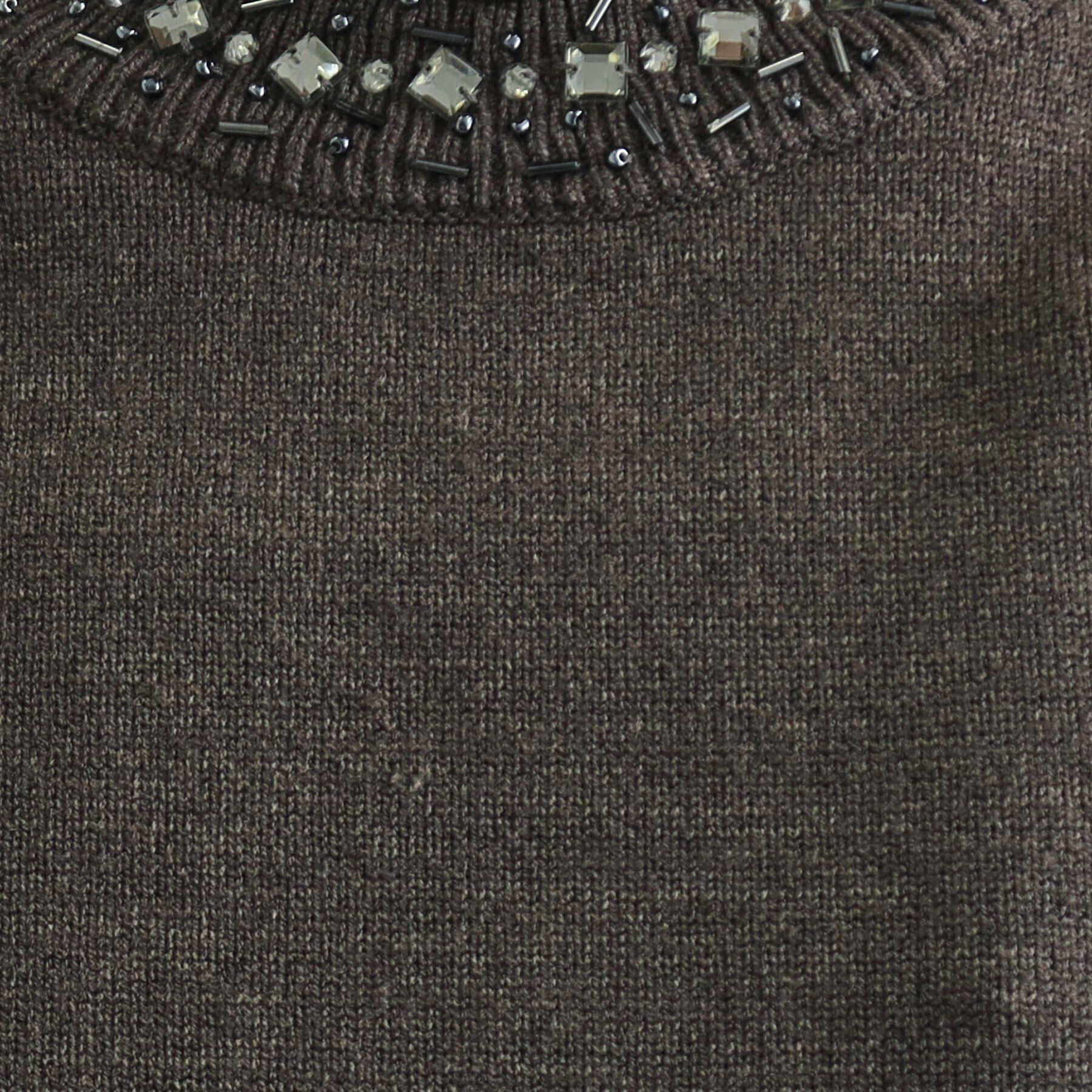 OPAQUE.CLIP「《美人百花掲載》ビジューネックパフスリーブニット【洗える】」|ニット・セーター|