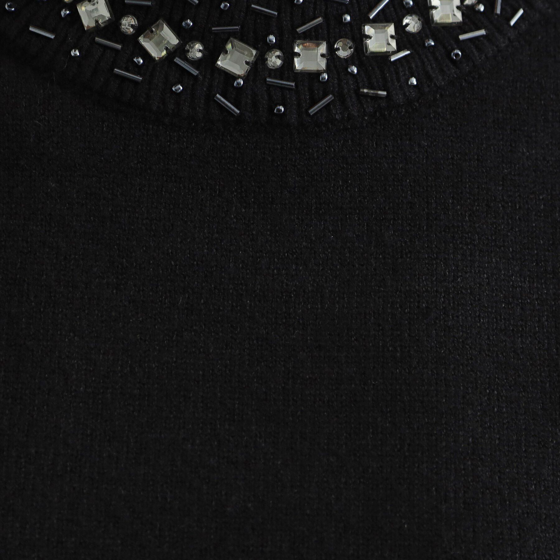 OPAQUE.CLIP「《美人百花掲載》ビジューネックパフスリーブニット【洗える】」|ニット・セーター|