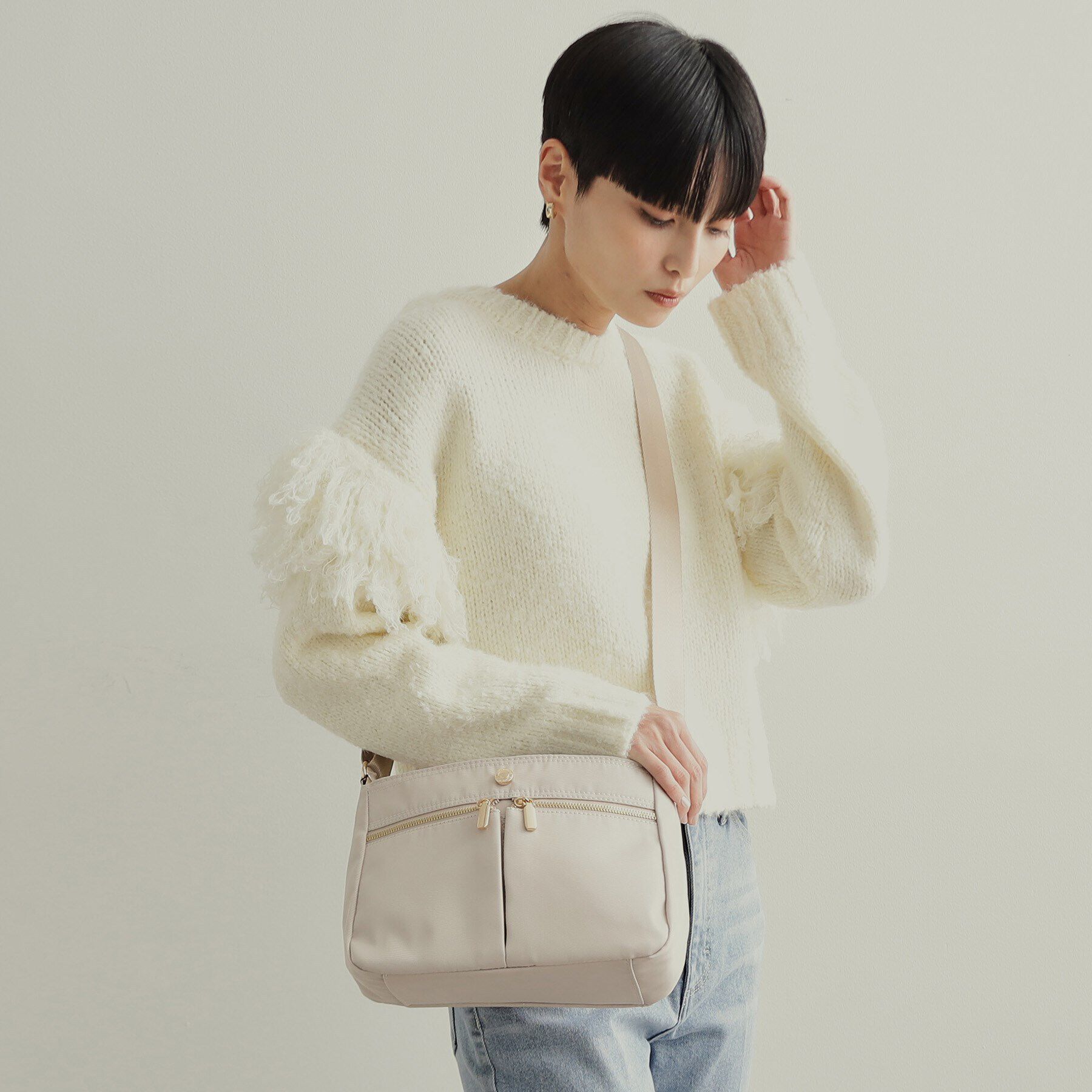 OPAQUE.CLIP「【撥水加工／マルチポケット／長さ調整可能】カジュアルミドルショルダーバッグ」|ショルダー・メッセンジャー|