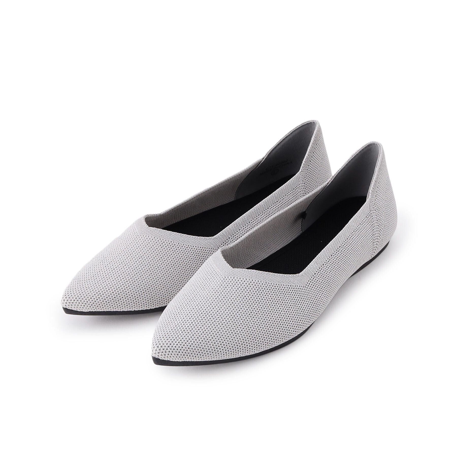 OPAQUE.CLIP「【軽量/洗える】ポインテッドトゥニットパンプス」|パンプス|シルバー(006)