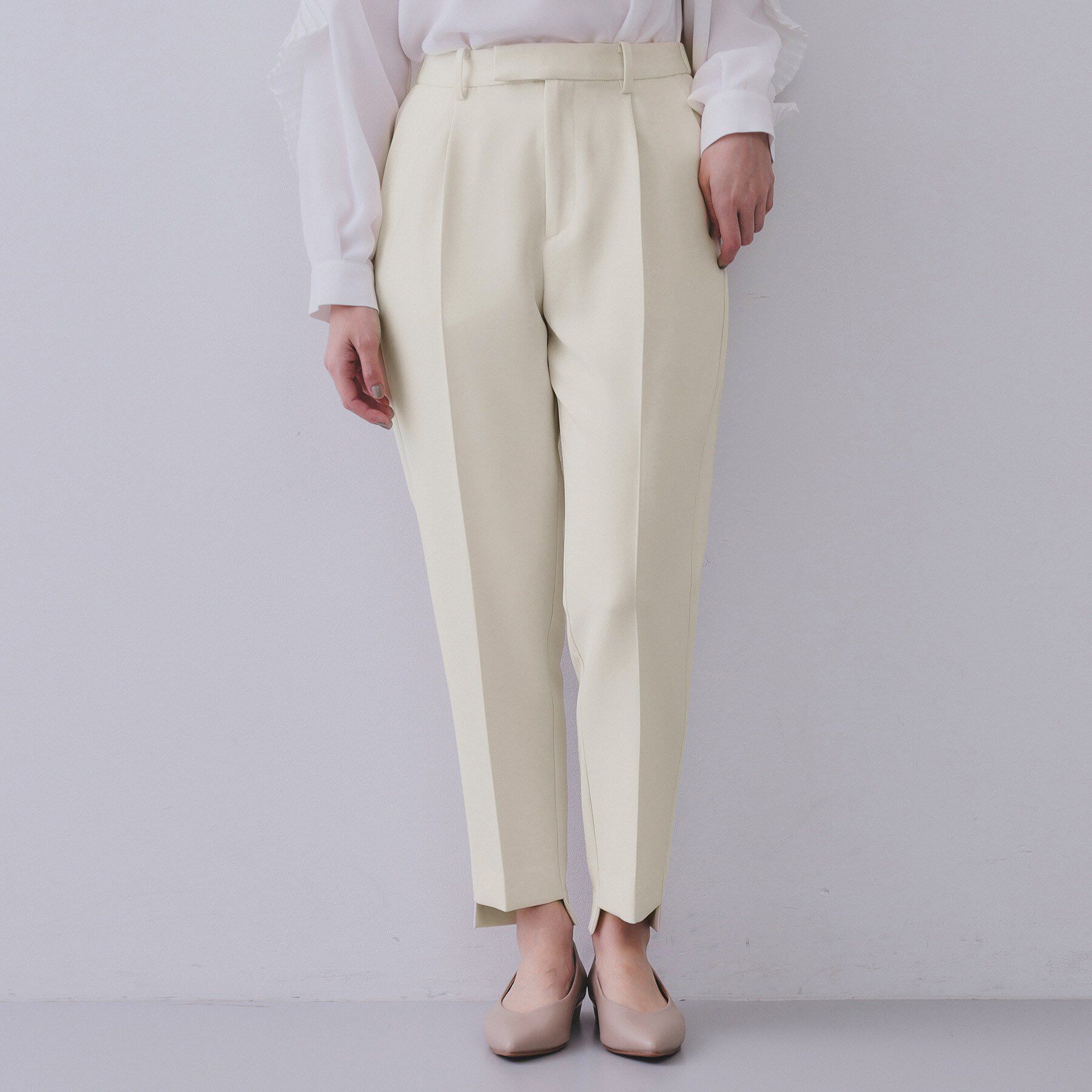 OPAQUE.CLIP「《通勤・セレモニー対応/セットアップ対応》ステップヘムテーパードパンツ【洗濯機洗い可】」|その他|