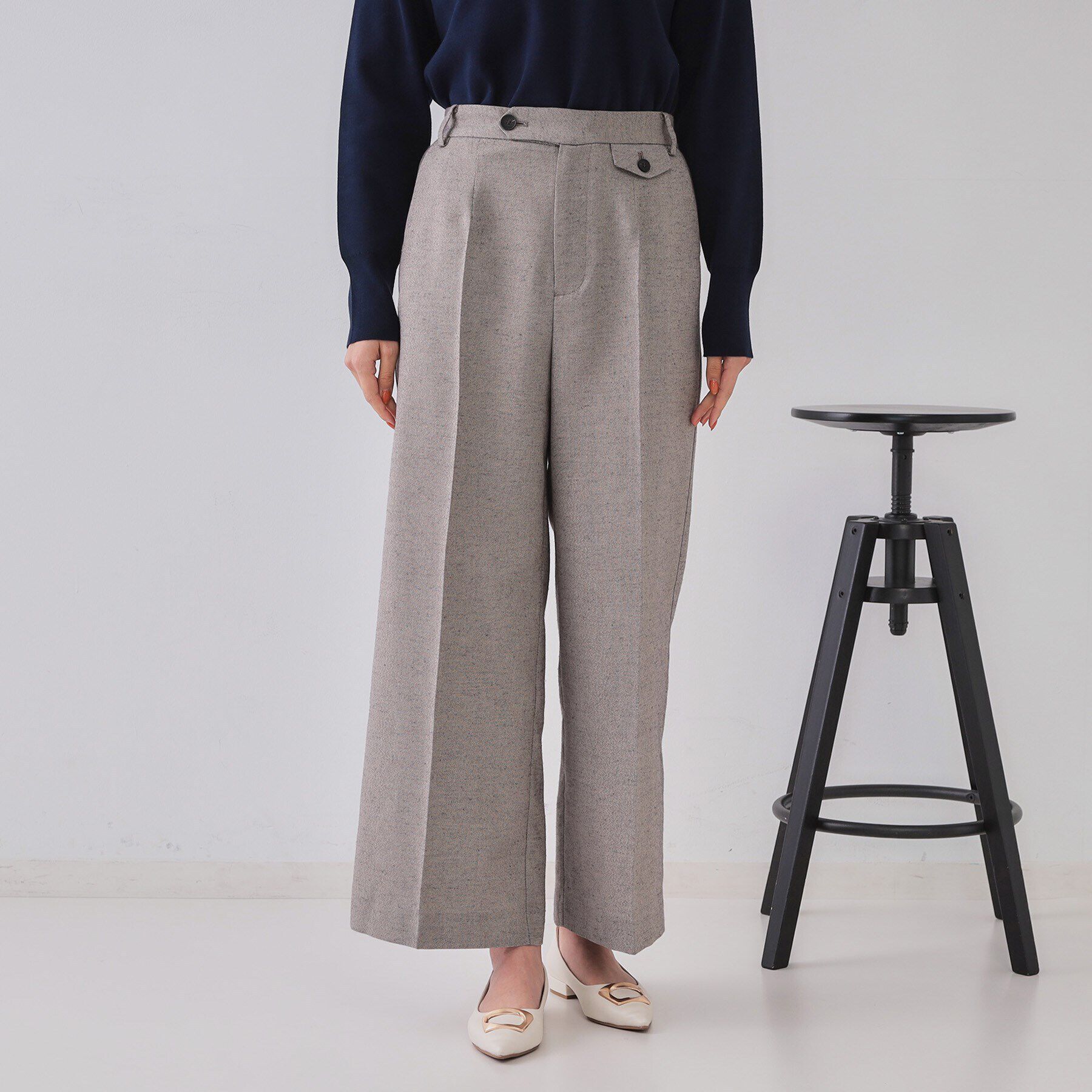 OPAQUE.CLIP「麻混ラメワイドパンツ【洗濯機洗い可】」|その他|