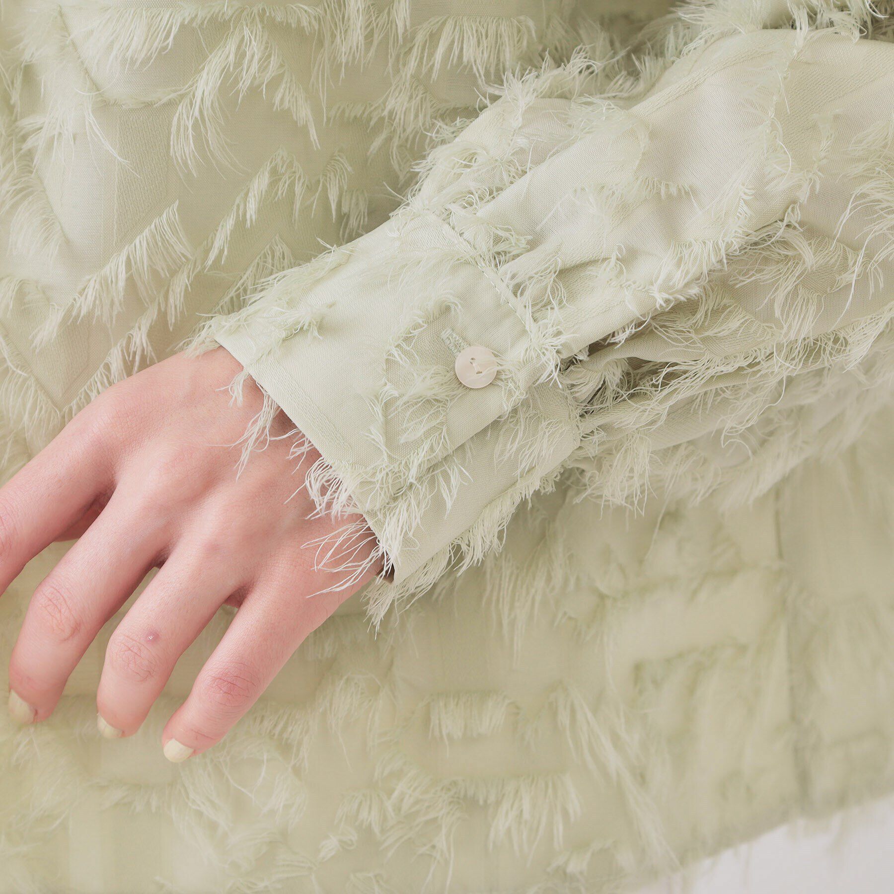 OPAQUE.CLIP「《VERY掲載》フリンジジャカードブラウス【洗濯機洗い可】」|シャツ・ブラウス|