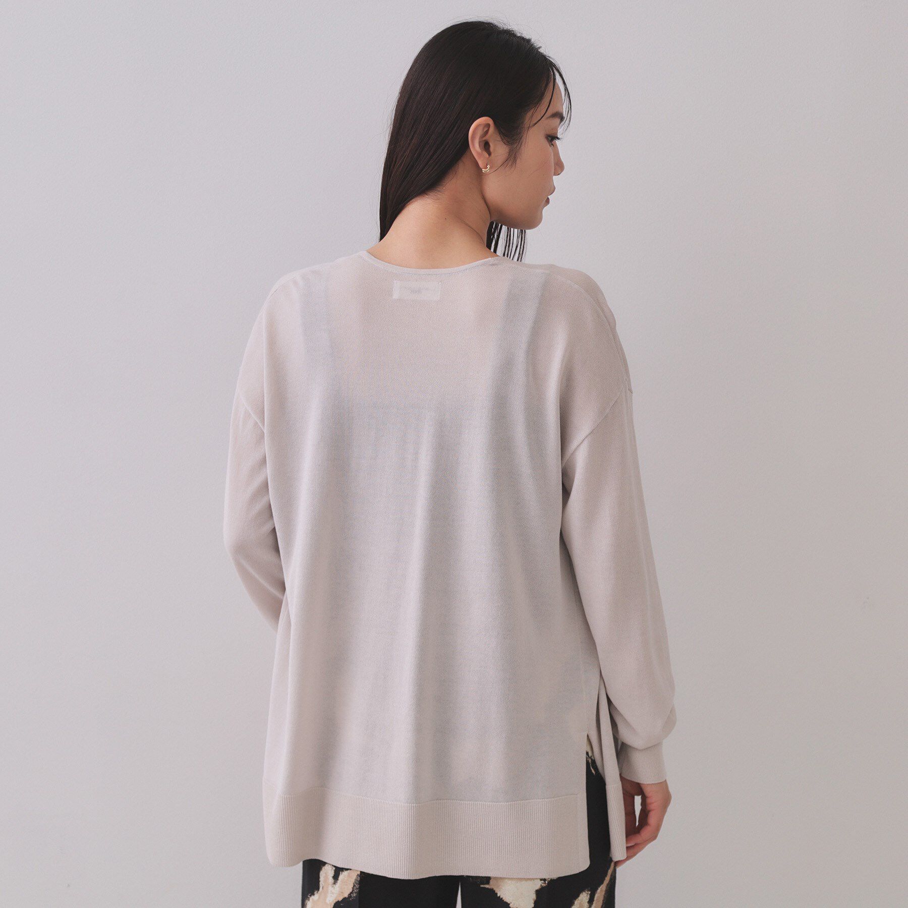 OPAQUE.CLIP「ミドル丈ニットカーディガン【抗ピル/洗濯機洗い可/接触冷感】」|カーディガン|