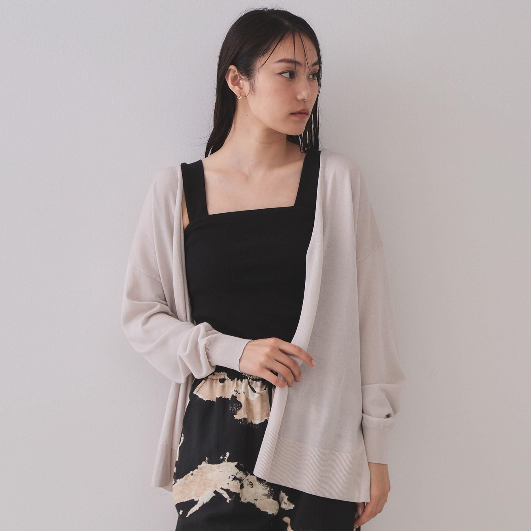 OPAQUE.CLIP「ミドル丈ニットカーディガン【抗ピル/洗濯機洗い可/接触冷感】」|カーディガン|