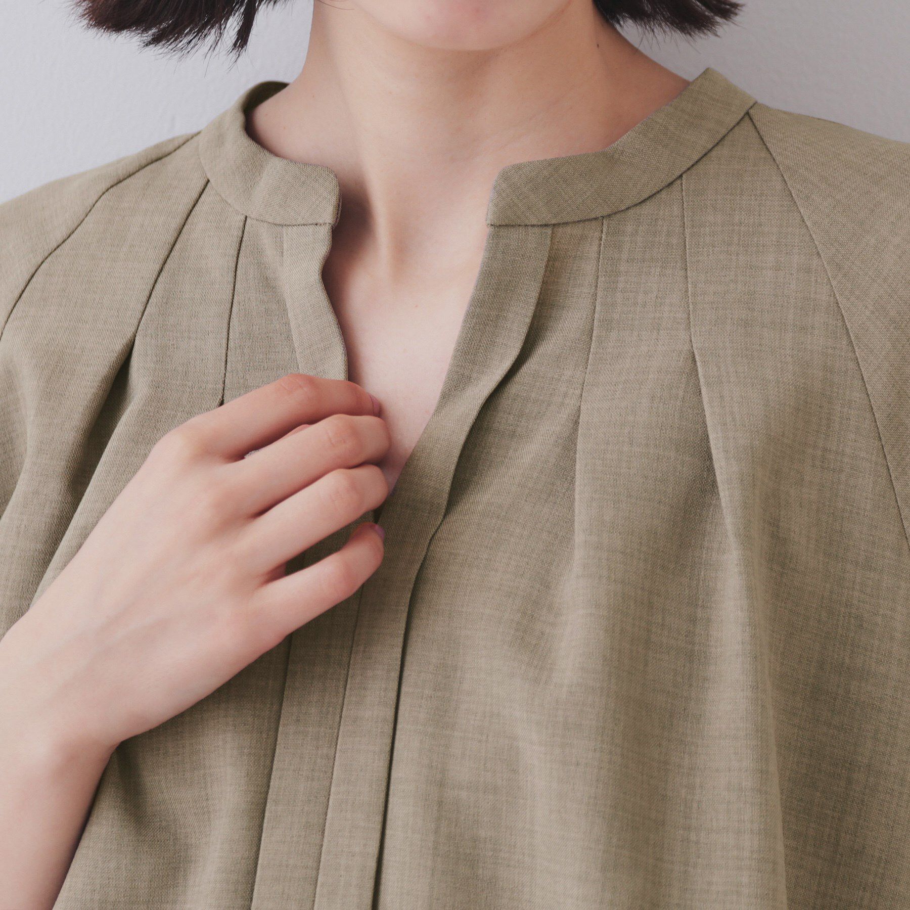 OPAQUE.CLIP「タックスキッパーブラウス【洗濯機洗い可】」|シャツ・ブラウス|