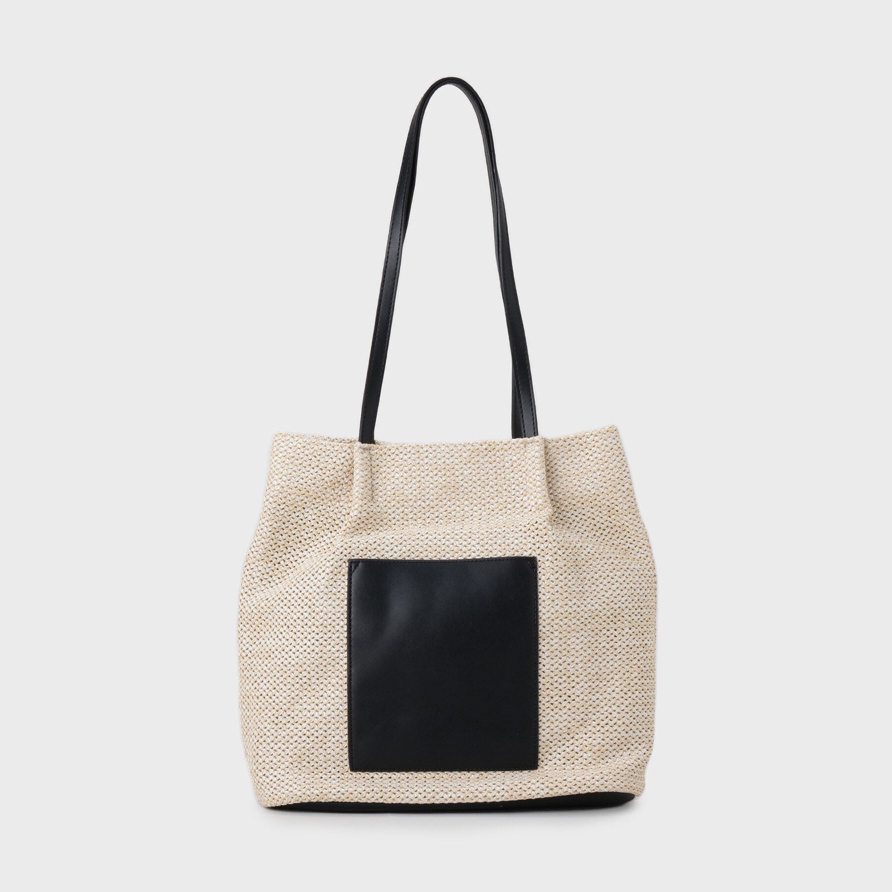 OPAQUE.CLIP「フロントベルトデザイン雑材合皮コンビトートバッグ」|トートバッグ|