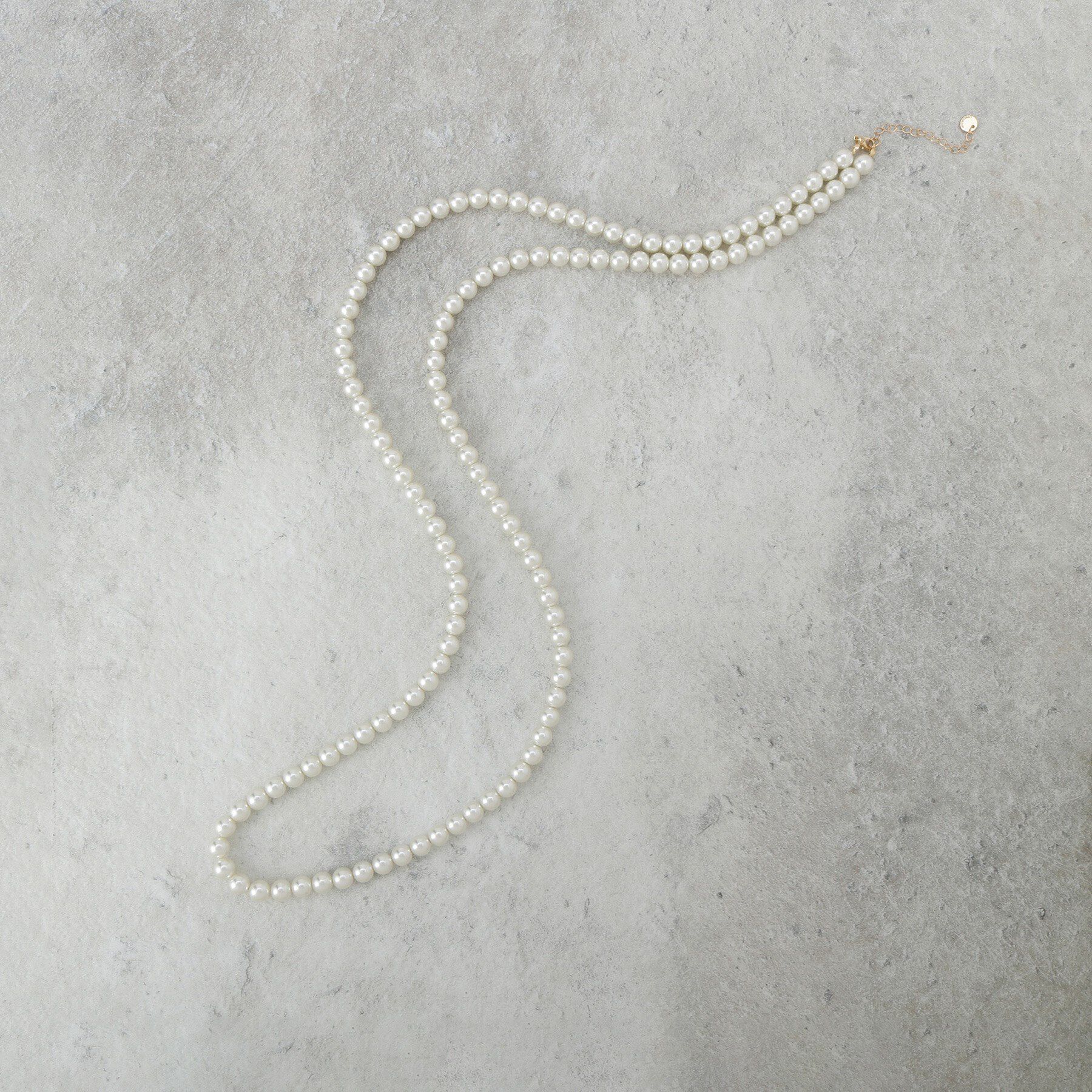 OPAQUE.CLIP「ガラスパールロングネックレス」|ネックレス|