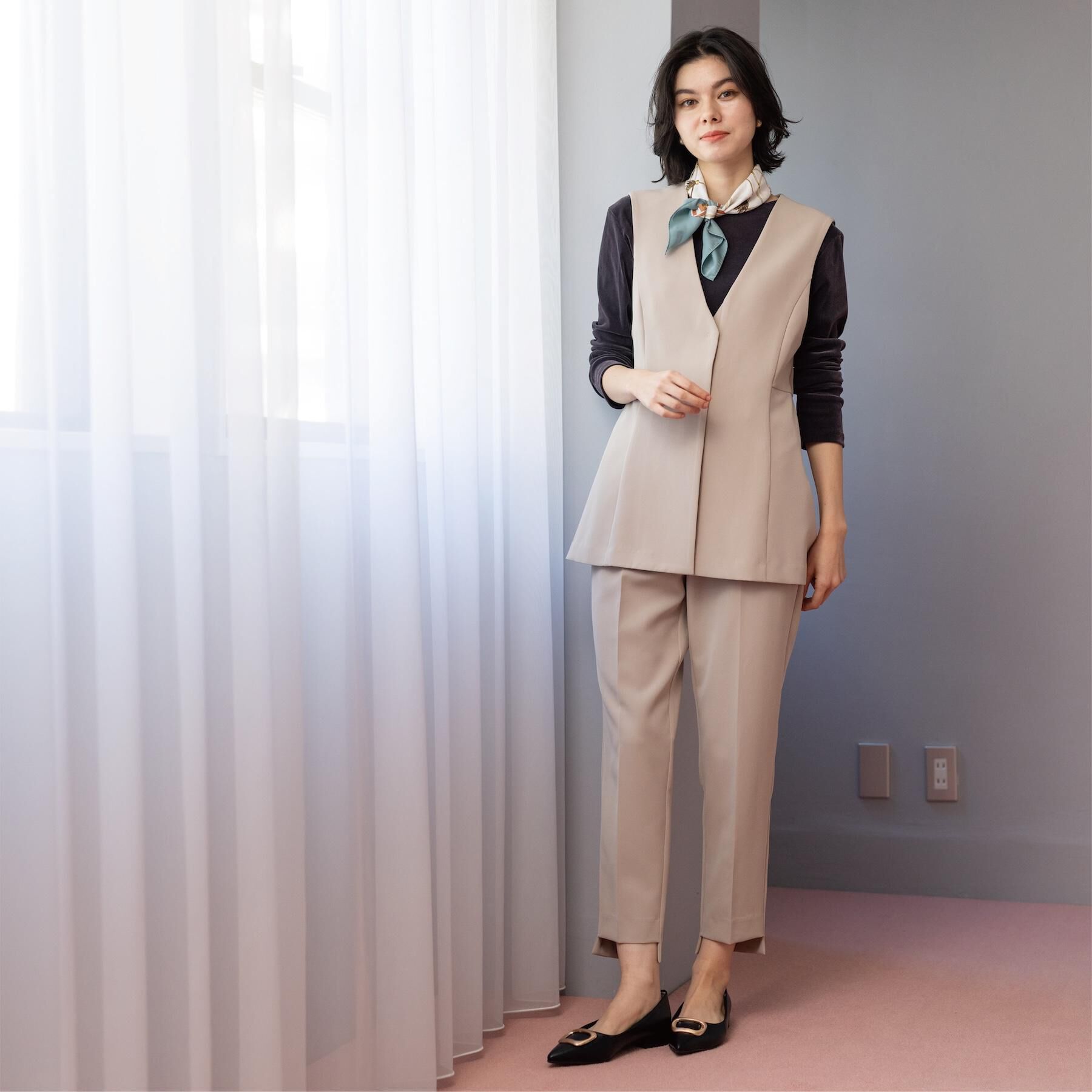 OPAQUE.CLIP「ステップヘムテーパードパンツ／セットアップ対応可【洗濯機OK】」|その他|