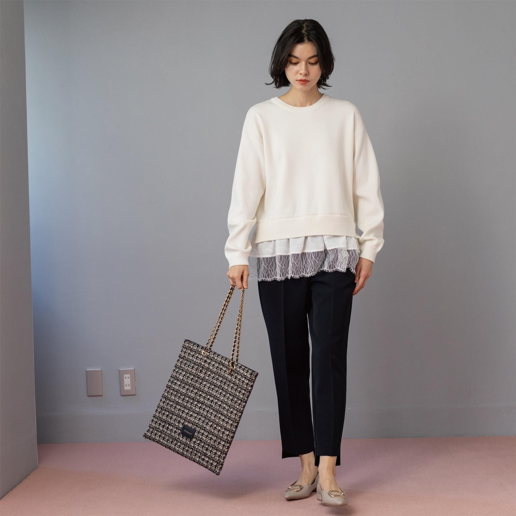 OPAQUE.CLIP「ステップヘムテーパードパンツ／セットアップ対応可【洗濯機OK】」|その他|