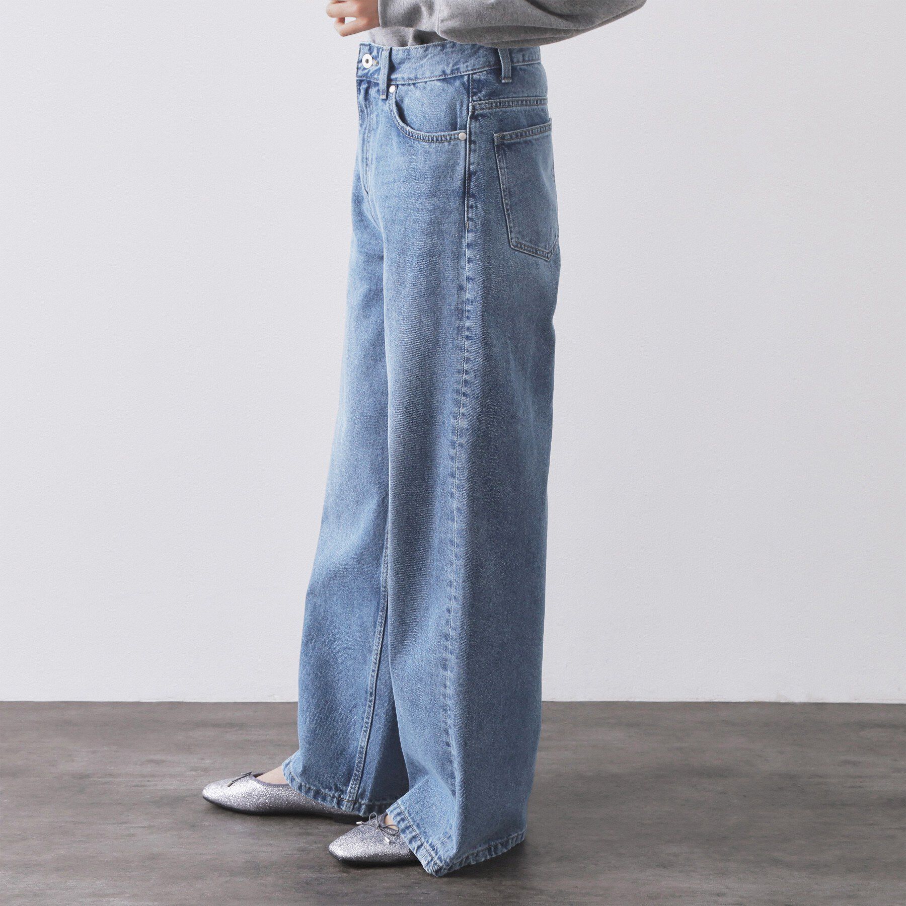 OPAQUE.CLIP「ストレートデニムパンツ【洗濯機OK】《S～LL》」|デニム|