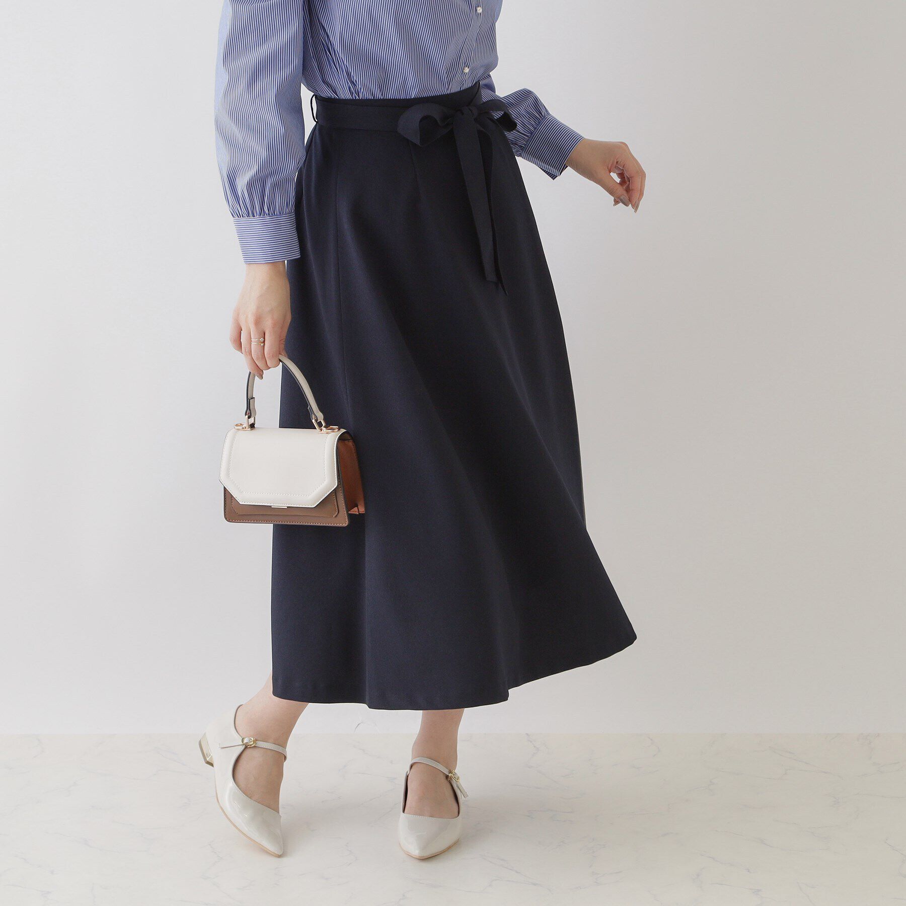 Couture broach「【美シルエット・好印象スカート】サイドタックプリーツスカート」|スカート|