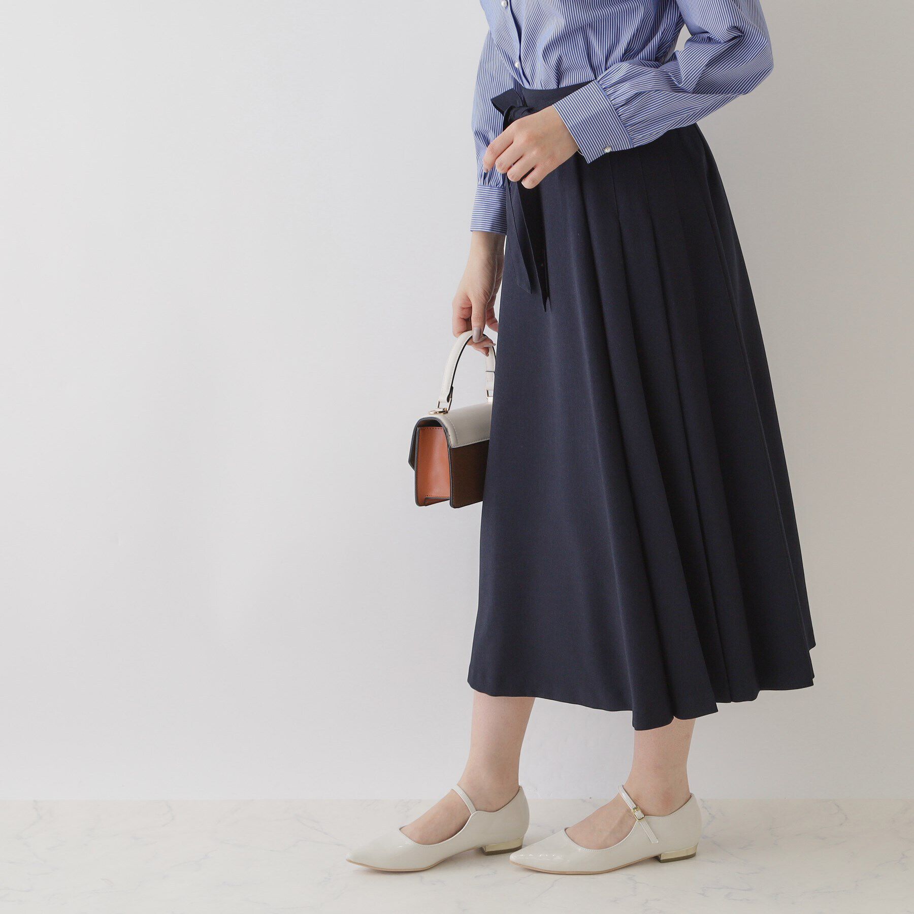 Couture broach「【美シルエット・好印象スカート】サイドタックプリーツスカート」|スカート|