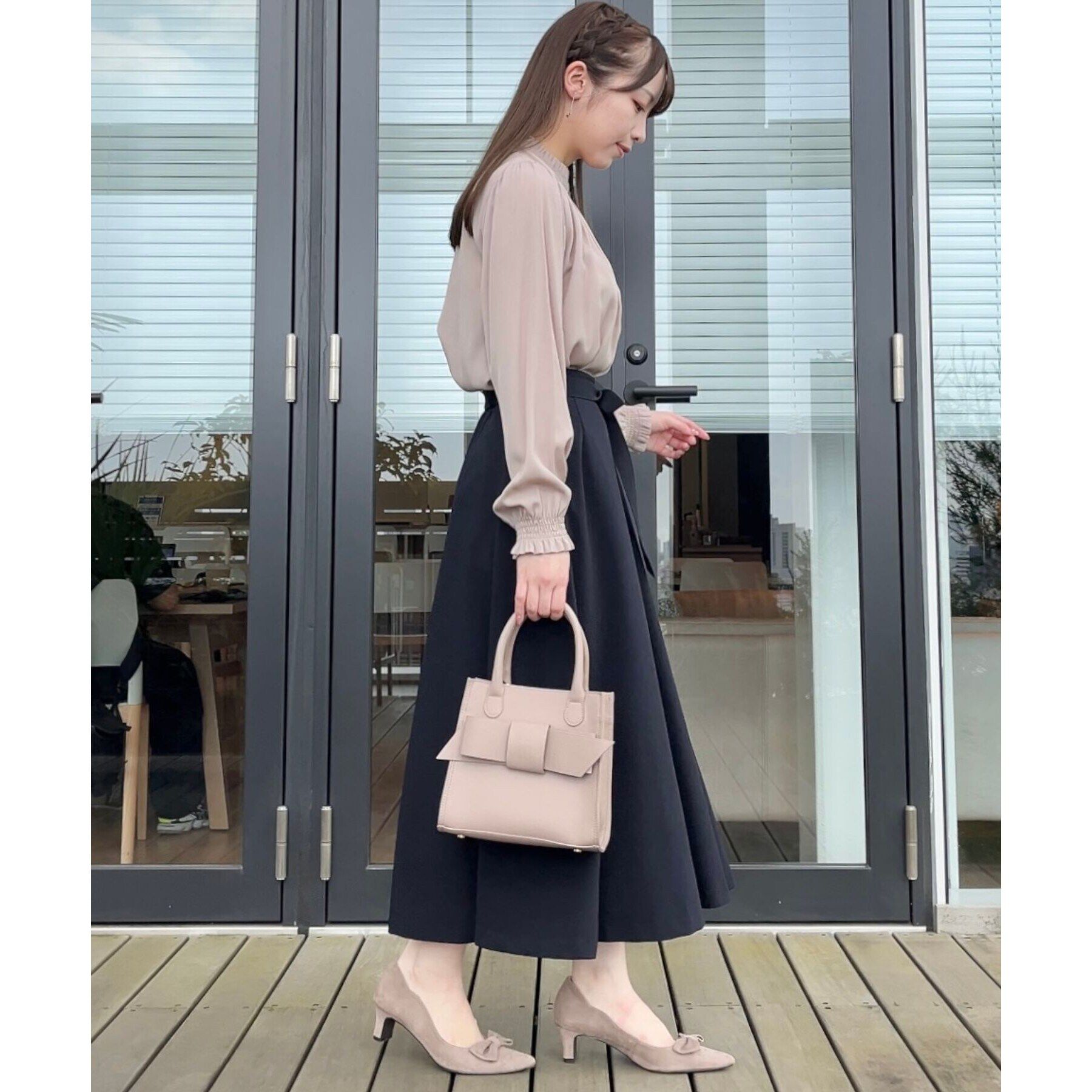 Couture broach「【美シルエット・好印象スカート】サイドタックプリーツスカート」|スカート|