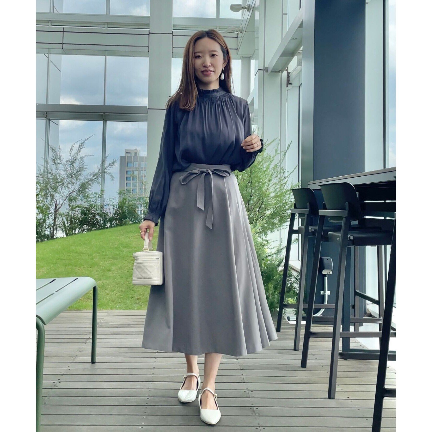 Couture broach「【美シルエット・好印象スカート】サイドタックプリーツスカート」|スカート|