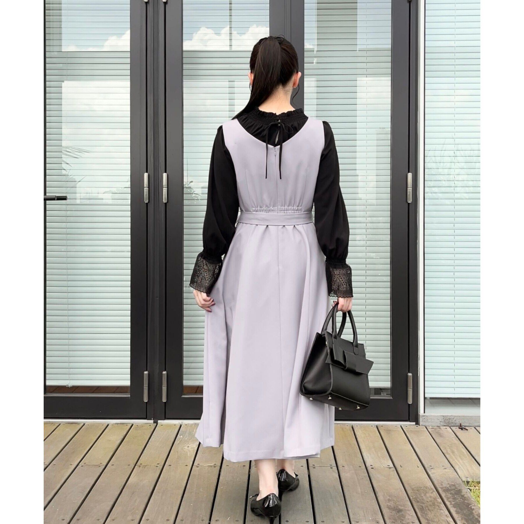 Couture broach「【美シルエット・ほろ甘ジャンスカ】フィット＆フレアージャンスカ」|ワンピース|