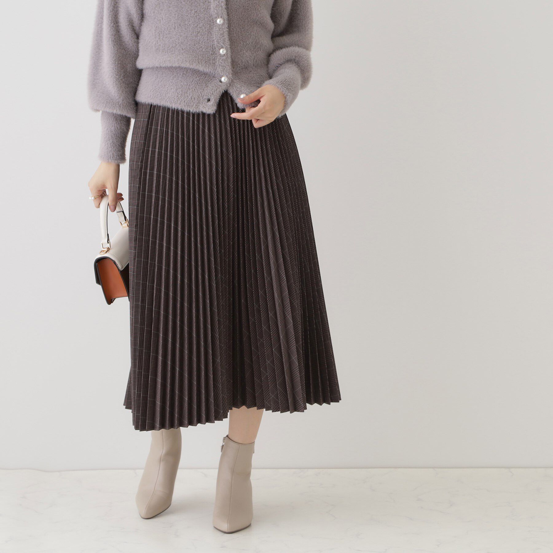 Couture broach「チェックプリーツスカート」|スカート|