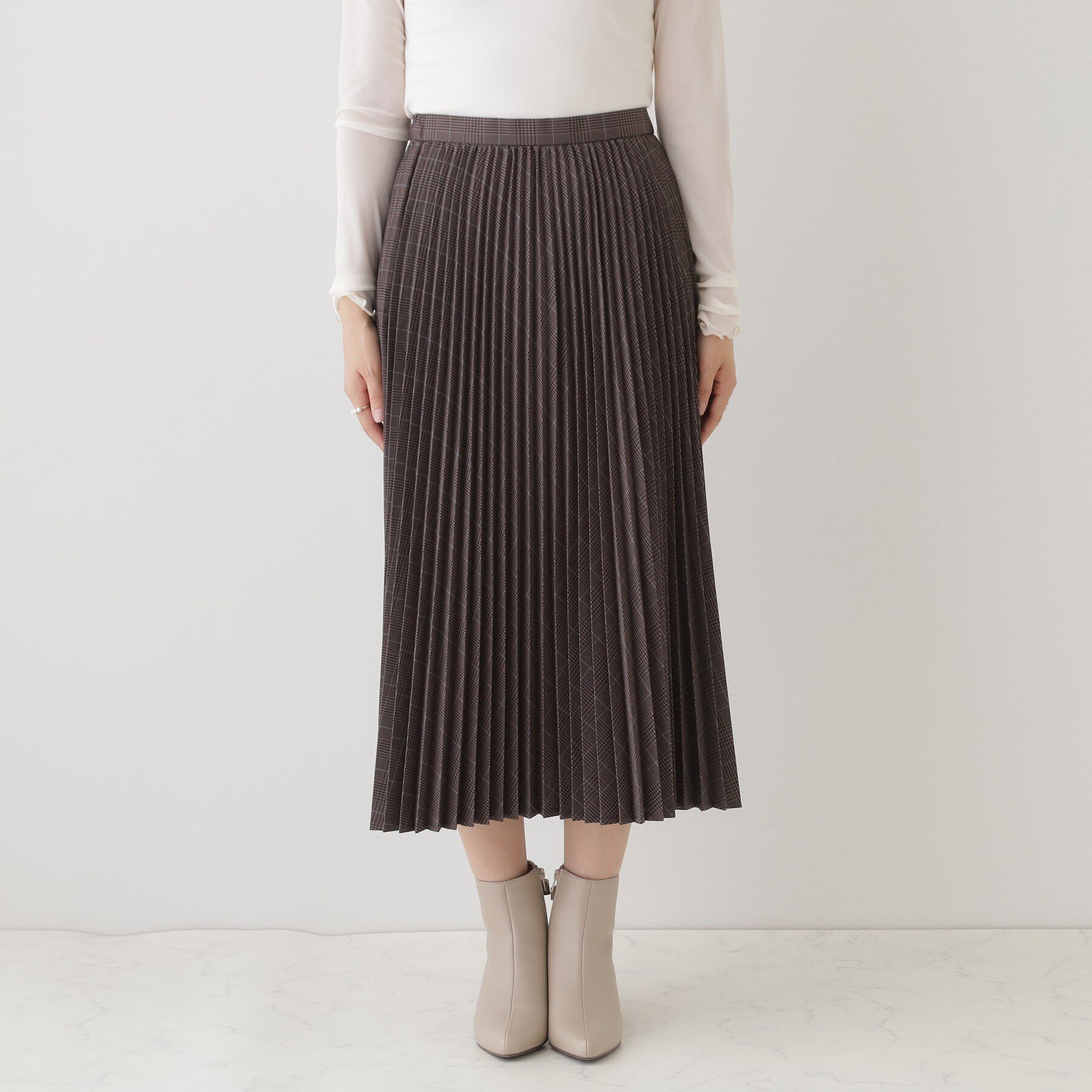 Couture broach「チェックプリーツスカート」|スカート|