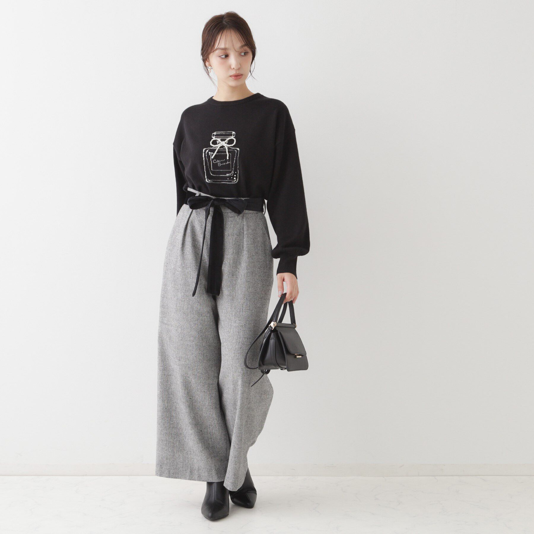 Couture broach「【存在感を引き立てる主役級ニット】パフュームインターシャリッシュアンゴラ」|ニット・セーター|